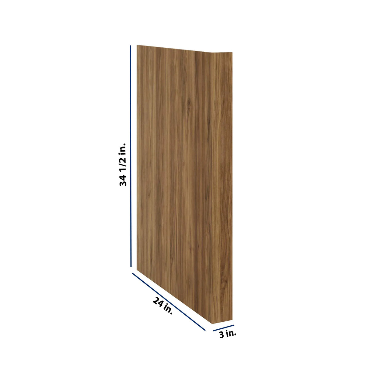 Modernform Cabinet Walnut 3" W X 34 1/2" H X 24" D Base Dishwasher End Panel