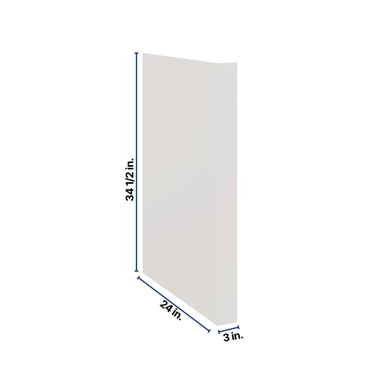 Modernform Cabinet White Shaker 3" W X 34 1/2" H X 24" D Base Dishwasher End Panel