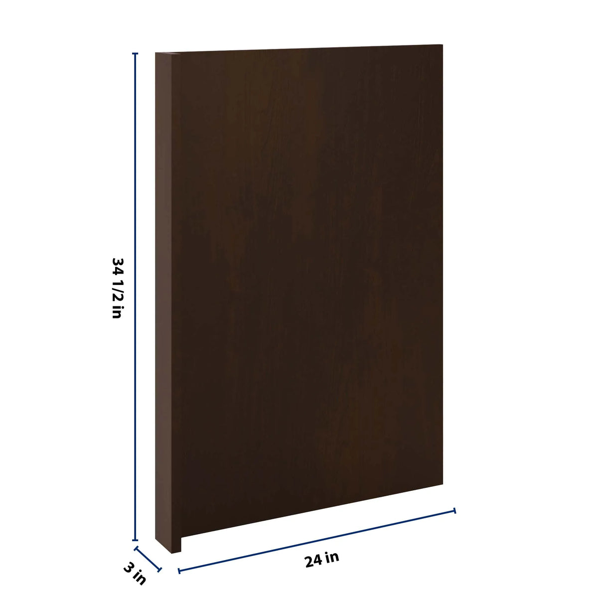 CNC Luxor 5-Piece Espresso 3" W X 34 1/2" H X 24" D Base End Panel
