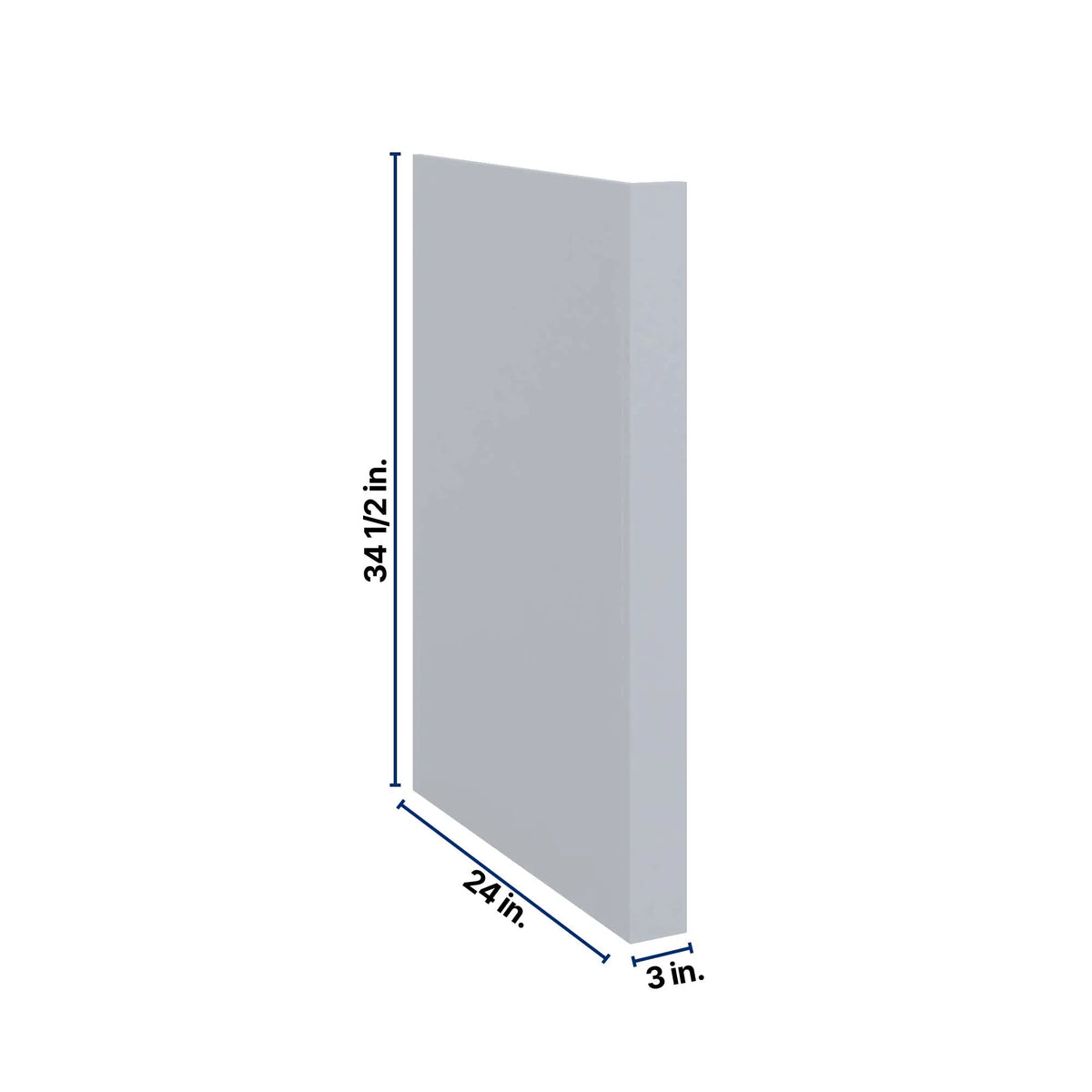 Modernform Cabinet Grey Shaker 3" W X 34 1/2" H X 24" D Base Dishwasher End Panel