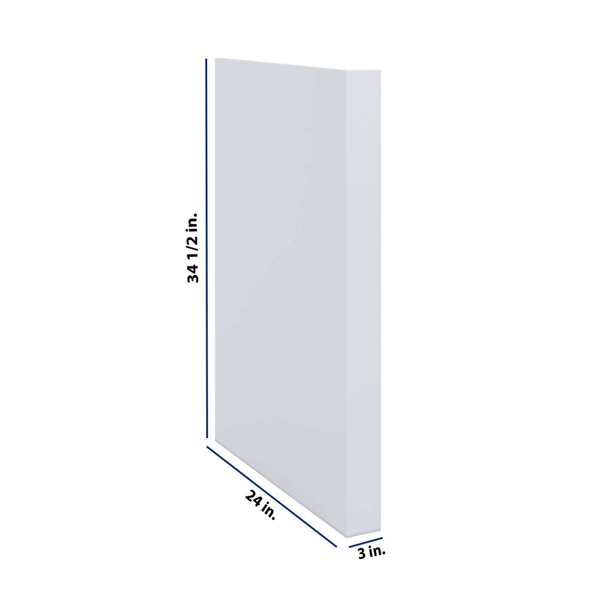 Modernform Cabinet Matte White 3" W X 34 1/2" H X 24" D Base Dishwasher End Panel