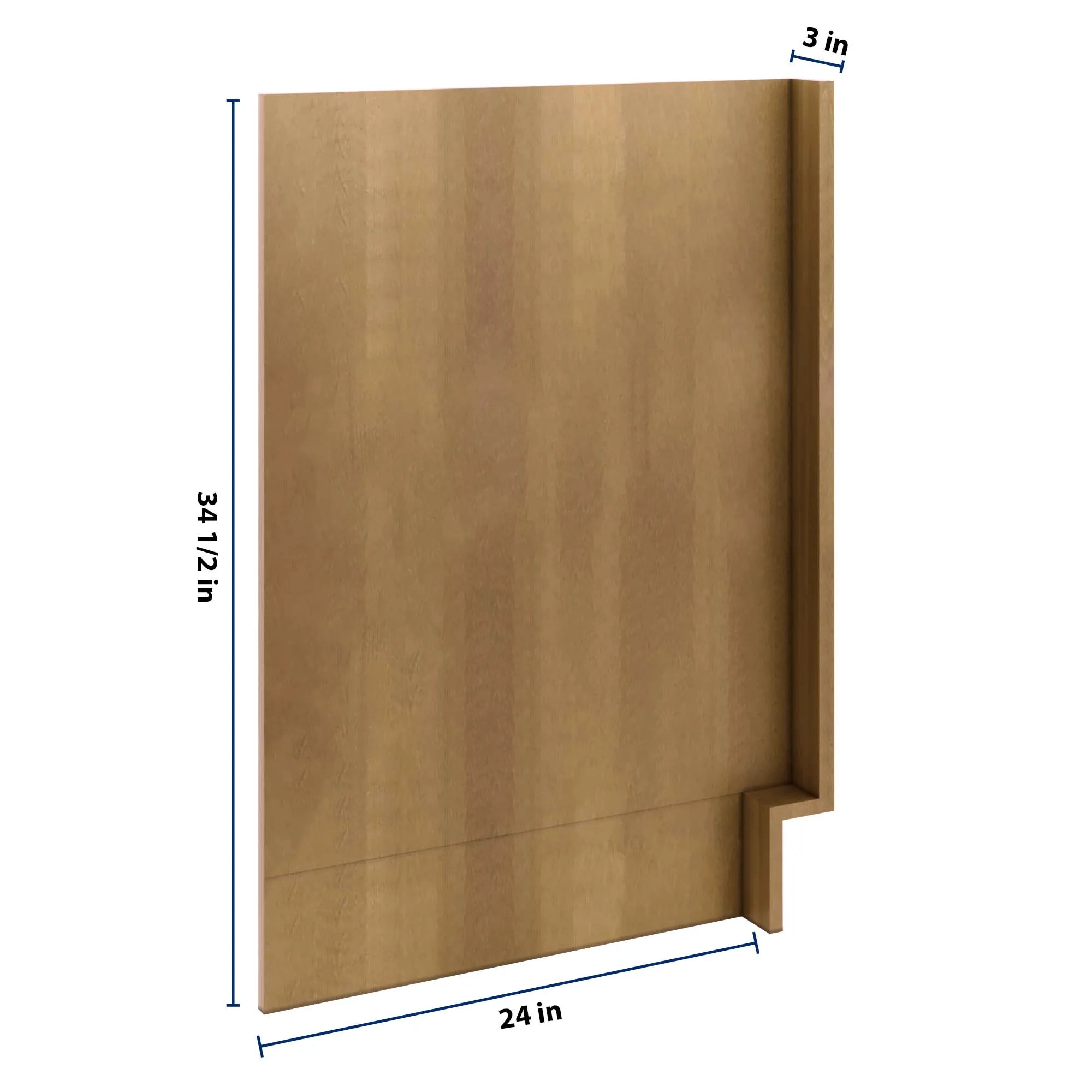 J&K Butterscotch B8 Dishwasher Panel w/Return Filler 3" W x 34 1/2" H x 24" D