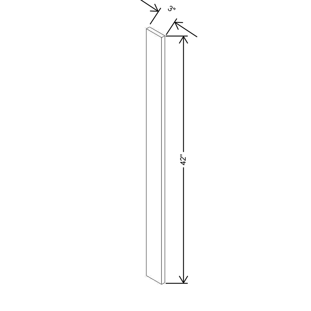 CNC Concord Elegant Smoky Grey 3" W X 42" H Fillers