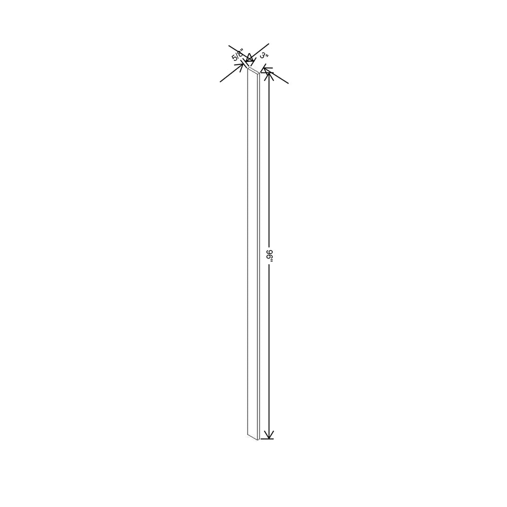 Kitchen Cabinet Distributors Oslo White 3" Filler