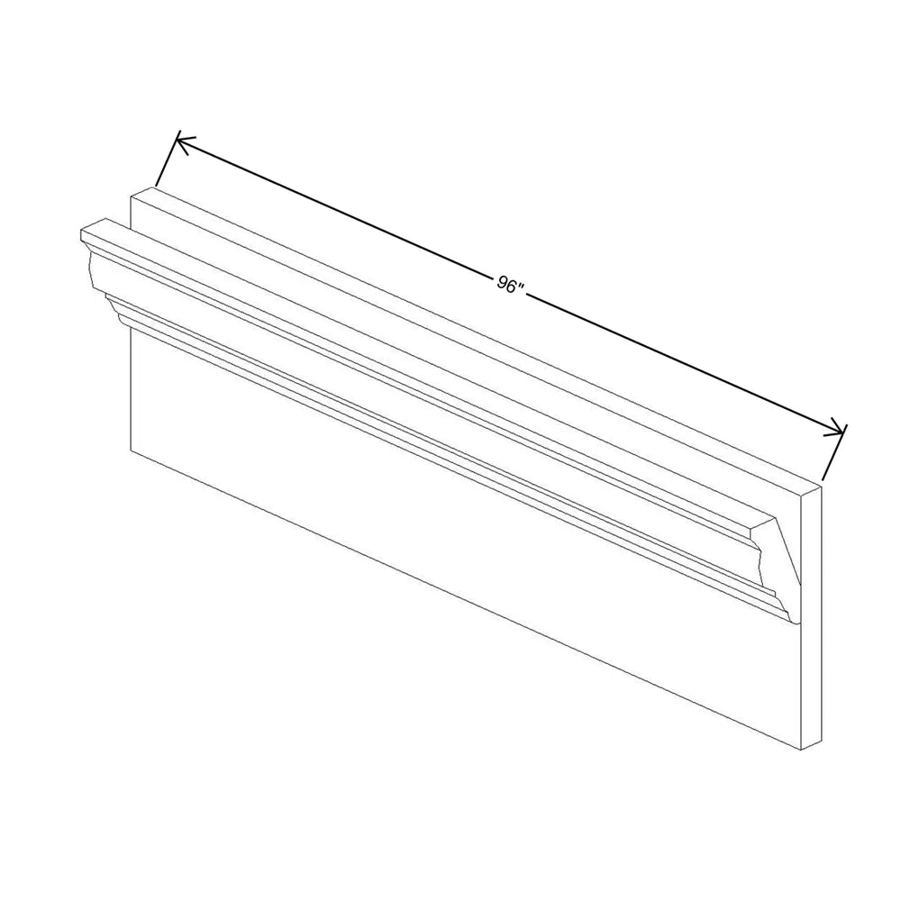 Kitchen Cabinet Distributors Essential White 2 Stacked Crown Assembly - F696 + CM8