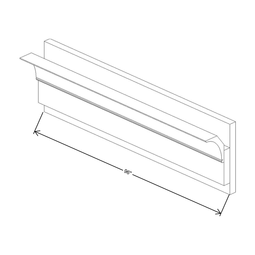 Kitchen Cabinet Distributors Brooklyn Gray 3 Stacked Crown Assembly - F696 + F396 + COM8