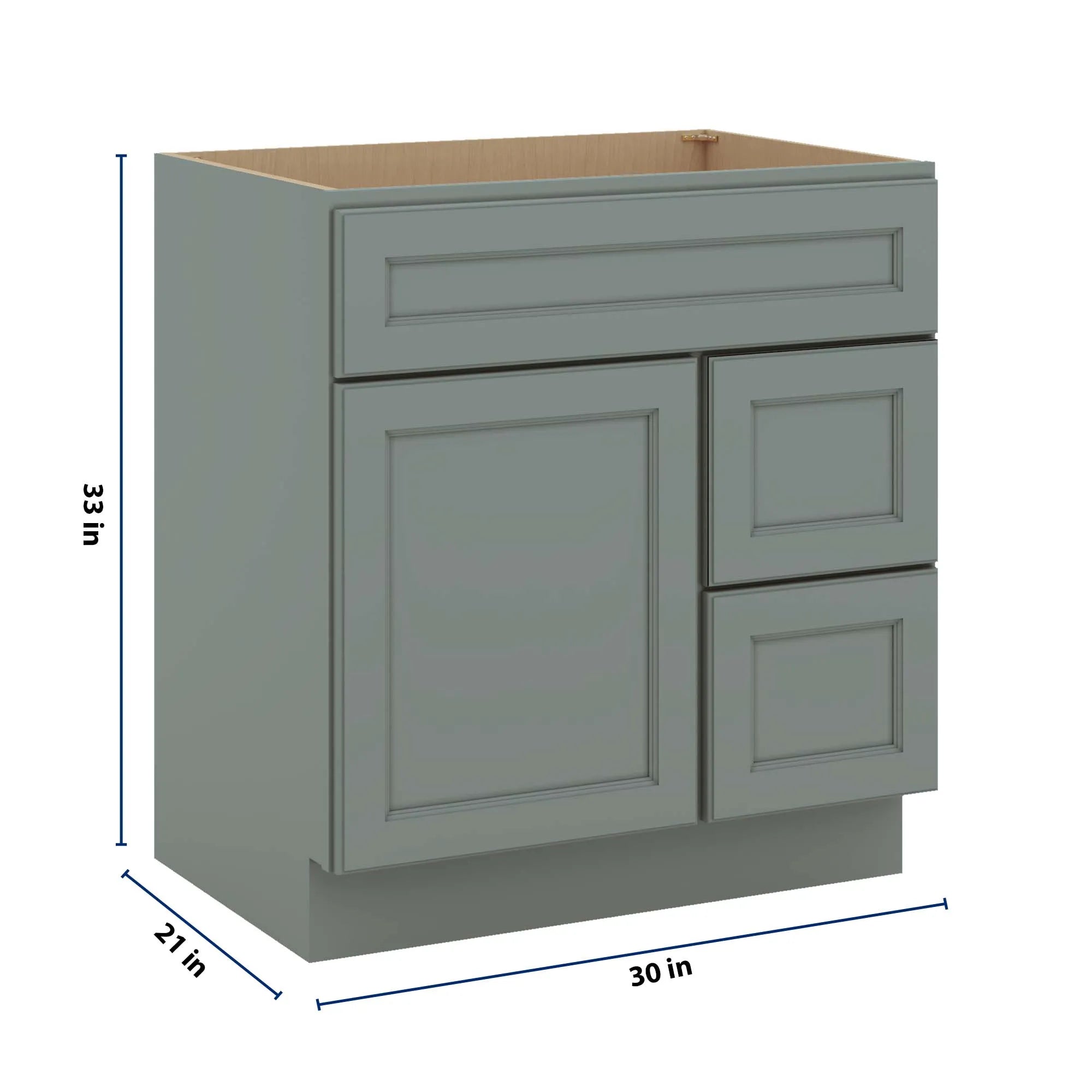 J&K Sage E3 Vanity Sink Combo 30" W x 33" H x 21" D