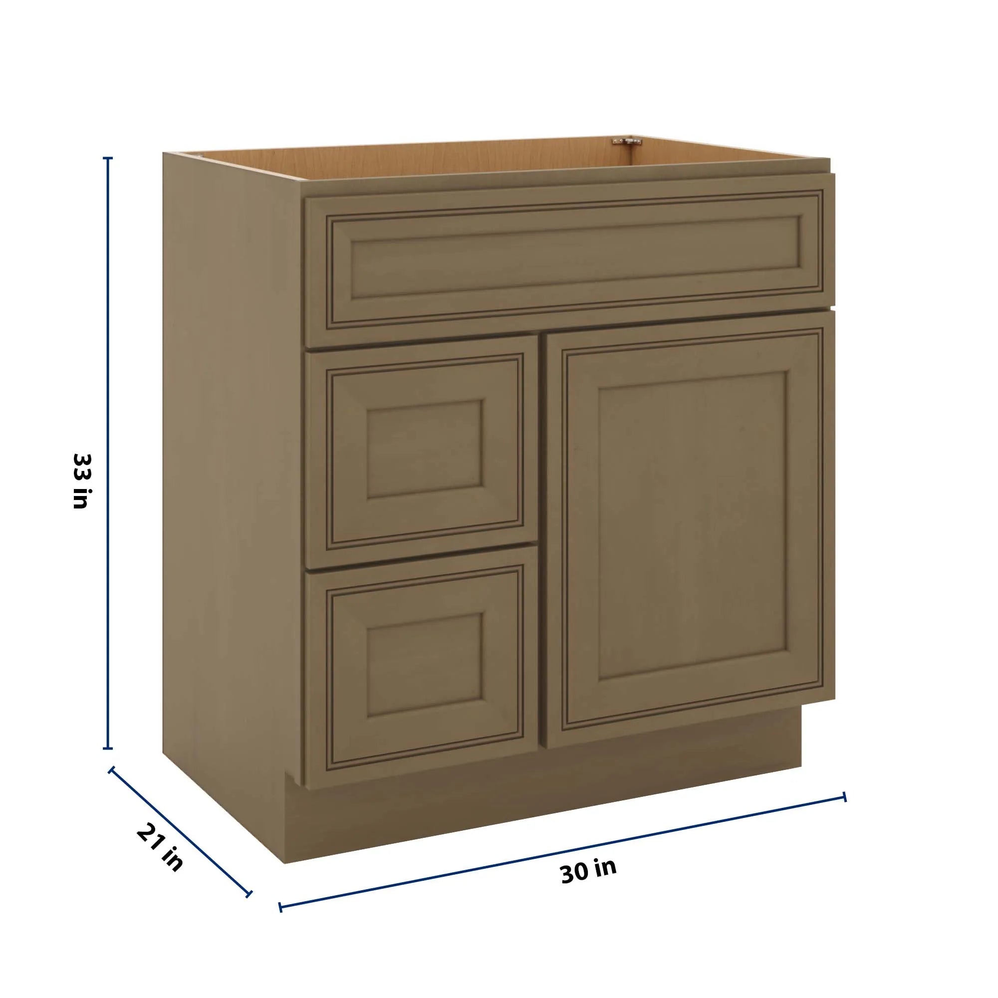 J&K Hazel H8 Vanity Sink Combo 30" W x 33" H x 21" D