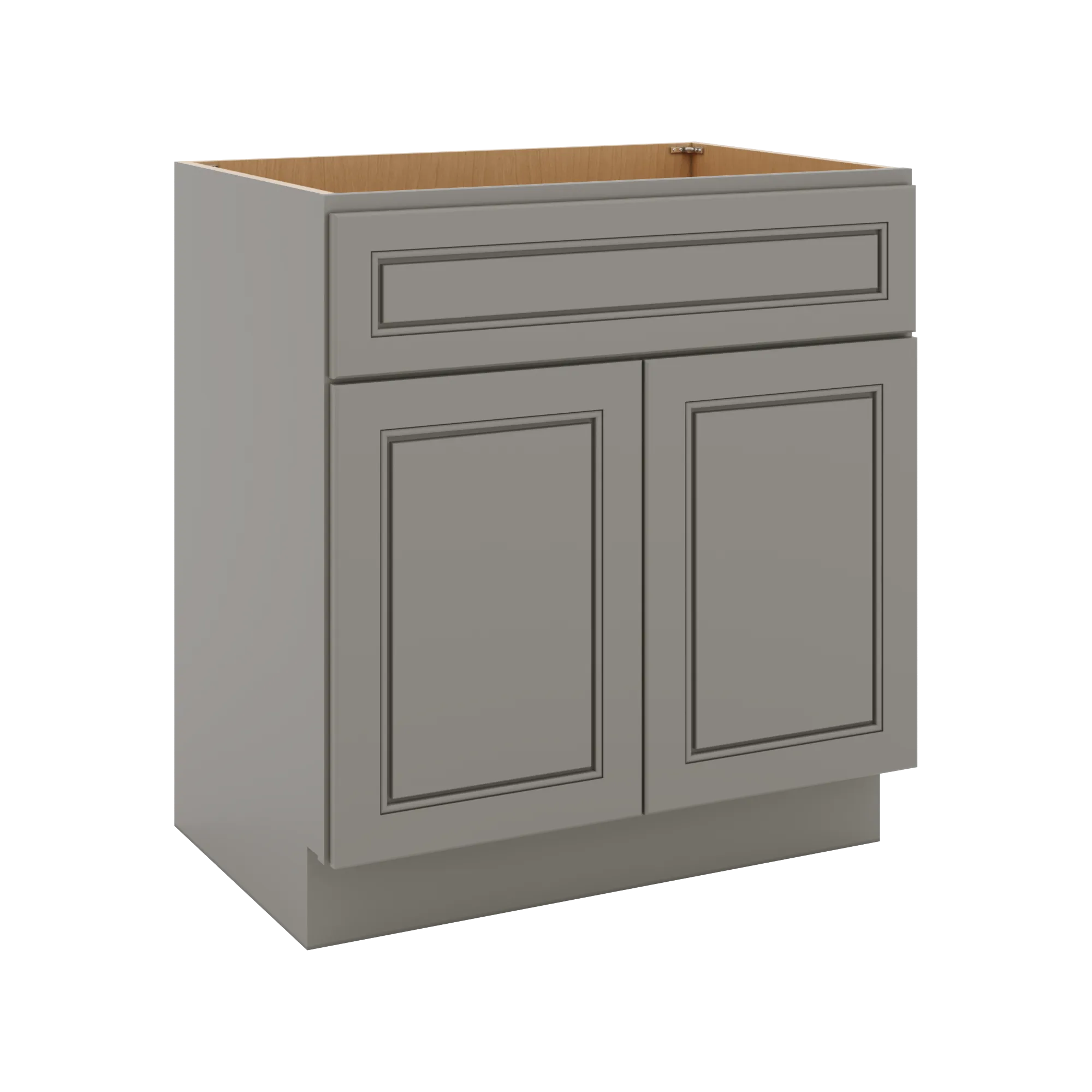J&K Greige K3 Vanity Base Sink Door/False Drawer 30" W x 33" H x 21" D