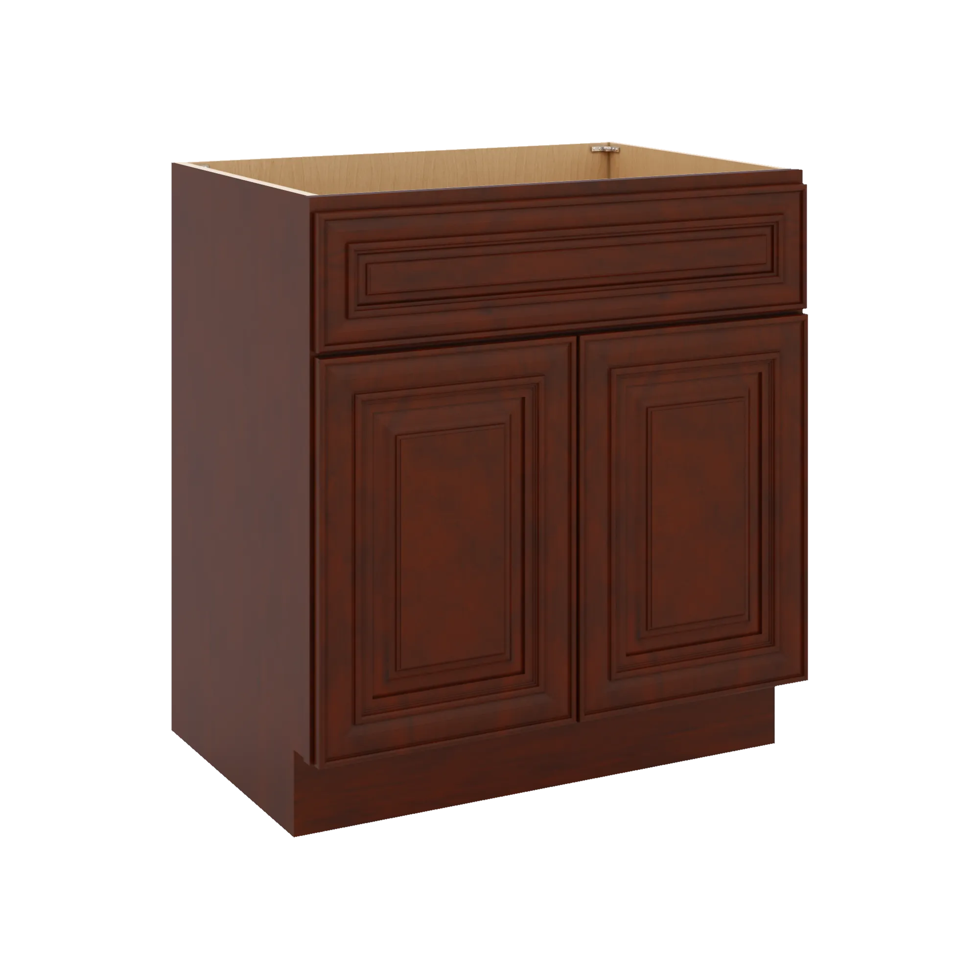 J&K Mahogany J5 Vanity Base Sink Door/False Drawer 30" W x 33" H x 21" D