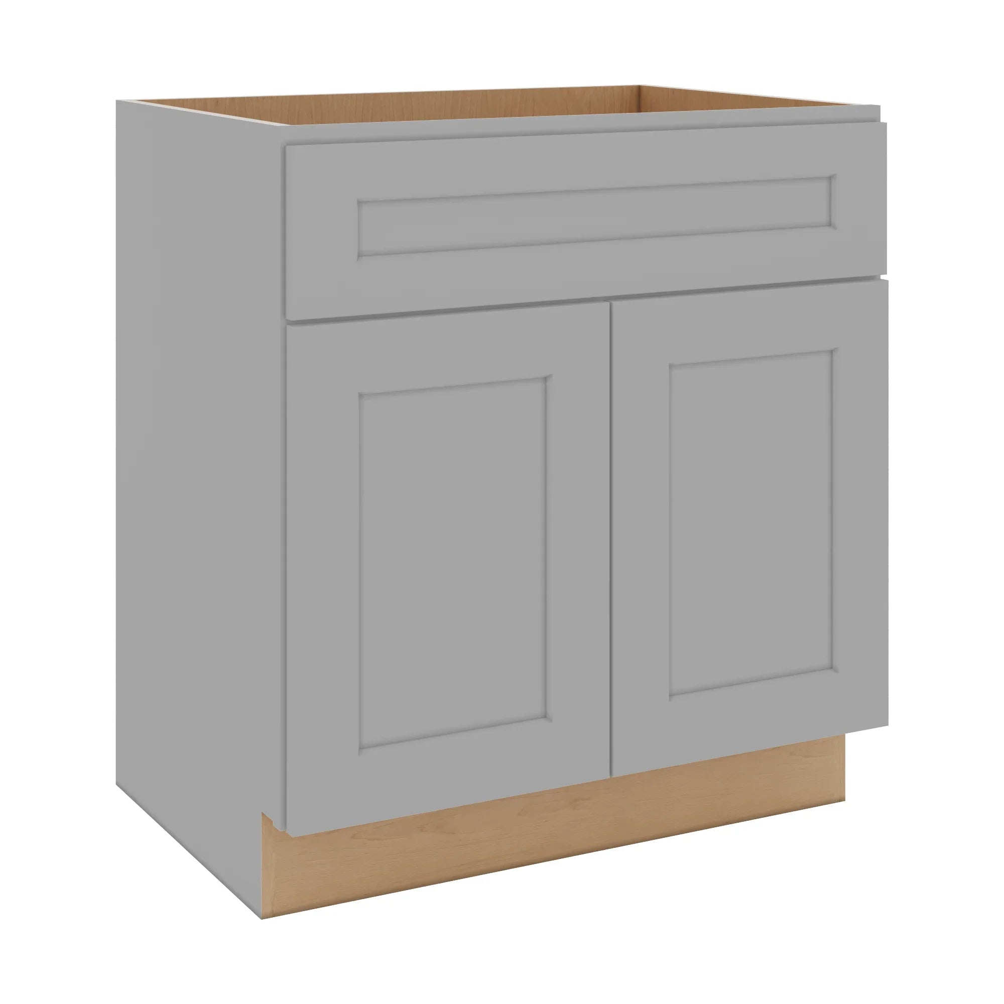 J&K Castle Grey S5 Vanity Base Sink Door/False Drawer 30" W x 33" H x 21" D