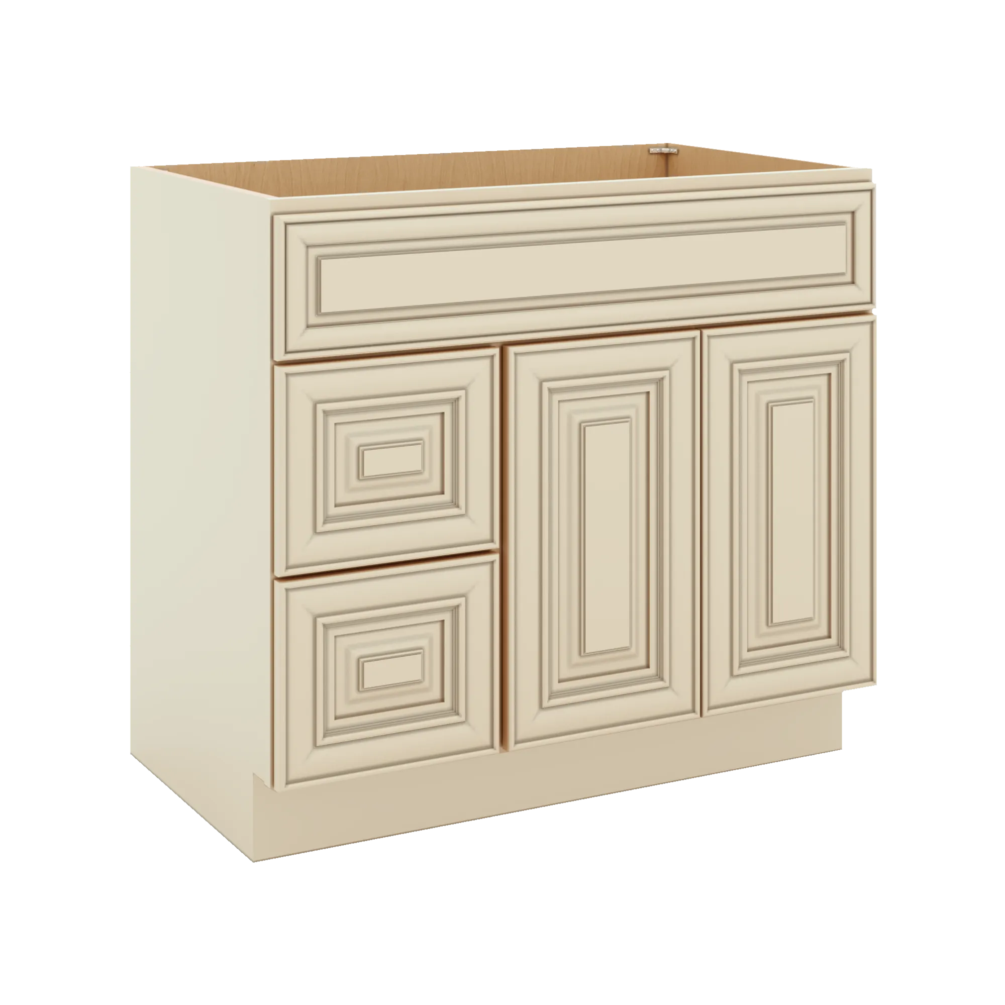 J&K Creme Glazed A7 Vanity Sink Combo 36" W x 33" H x 21" D