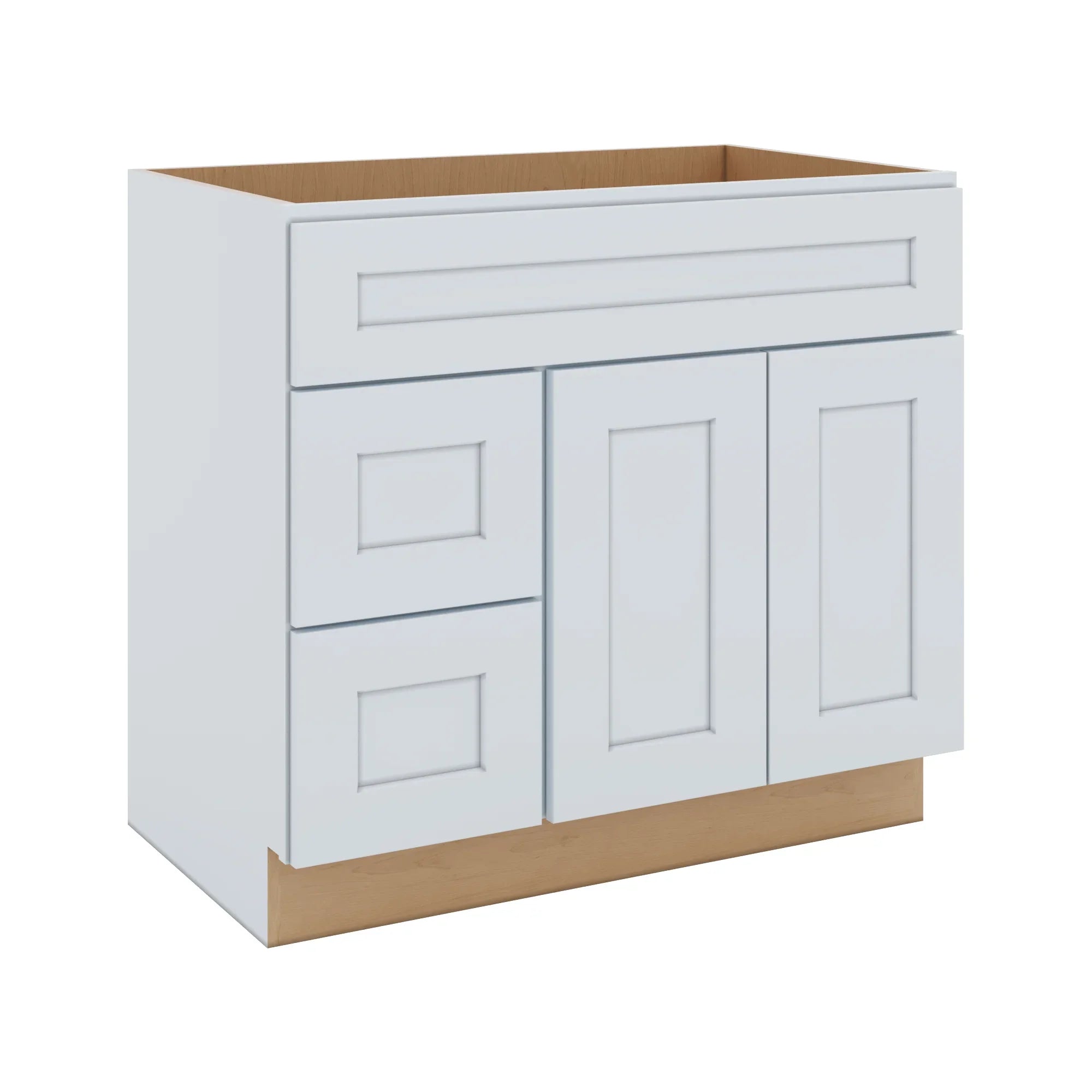 J&K White Shaker S8 Vanity Sink Combo 36" W x 33" H x 21" D