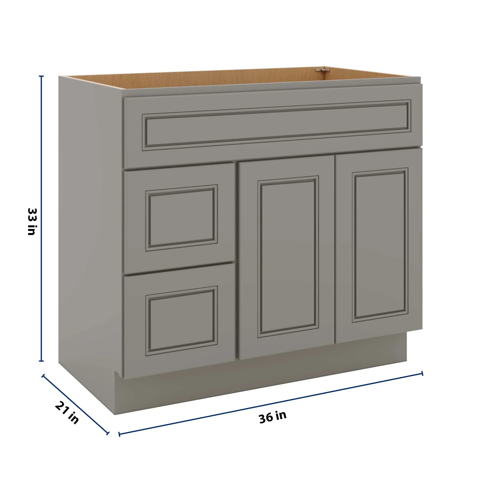 J&K Greige K3 Vanity Sink Combo 36" W x 33" H x 21" D