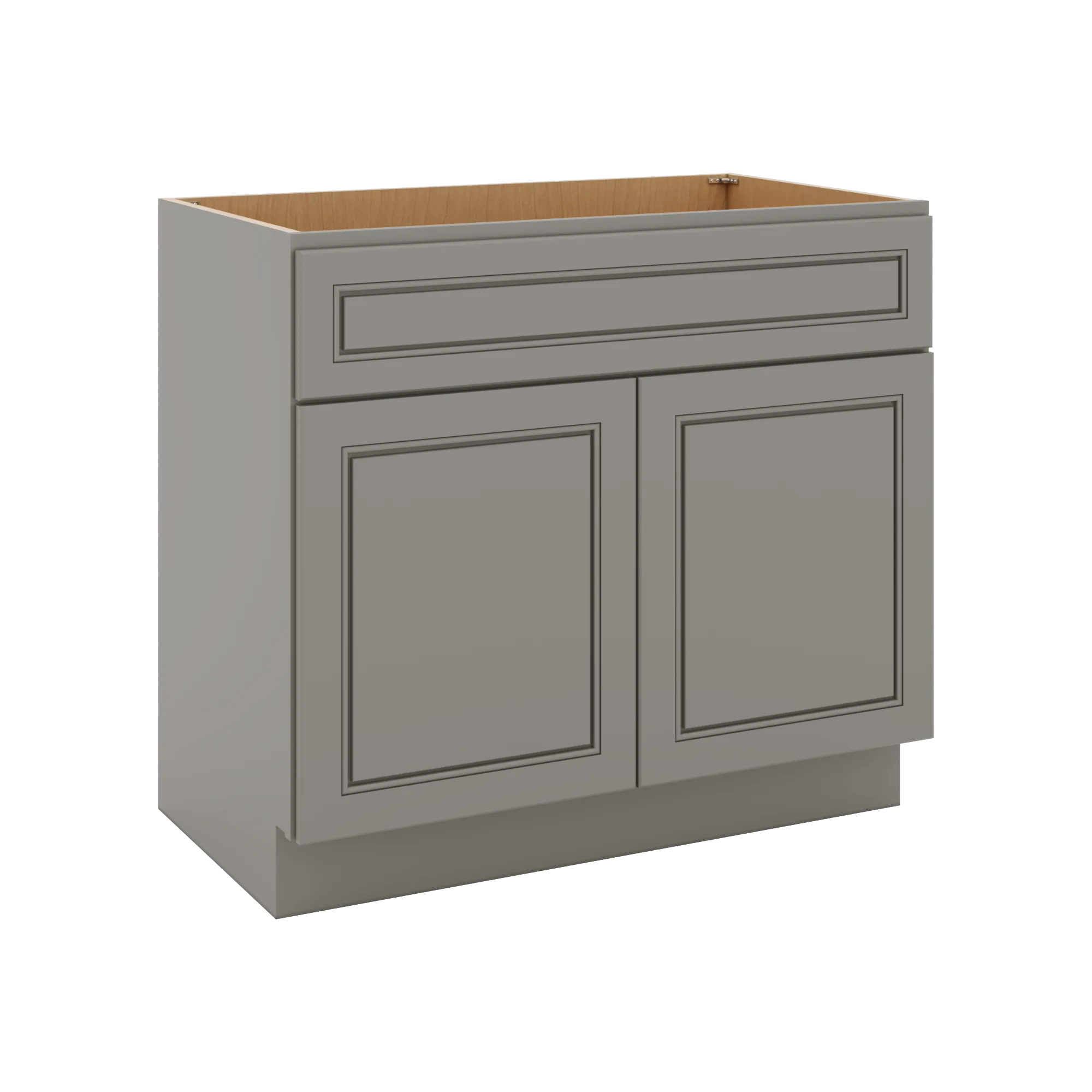 J&K Greige K3 Vanity Base Sink Door/False Drawer 36" W x 33" H x 21" D