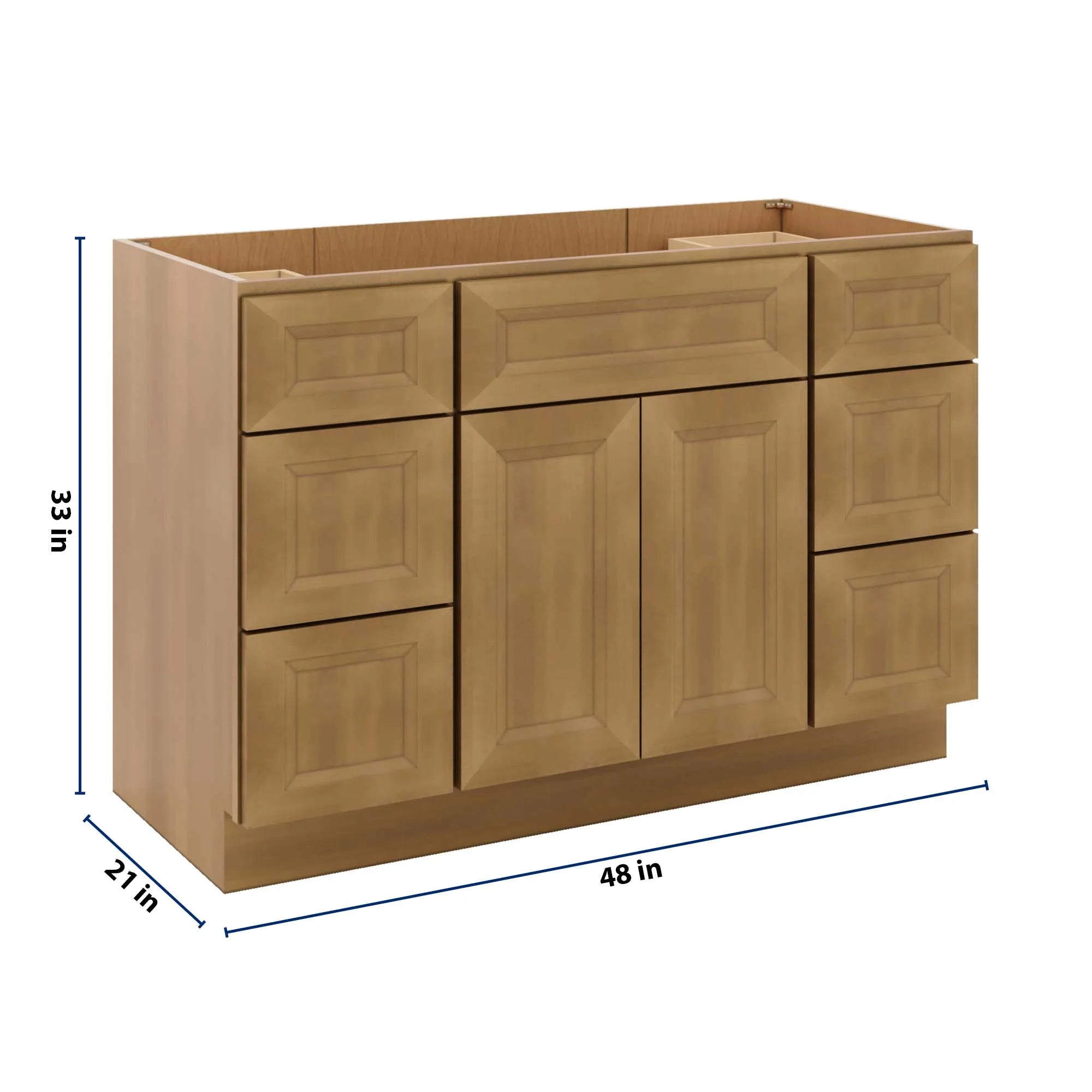 J&K Butterscotch B8 Vanity Sink Combo 48" W x 33" H x 21" D