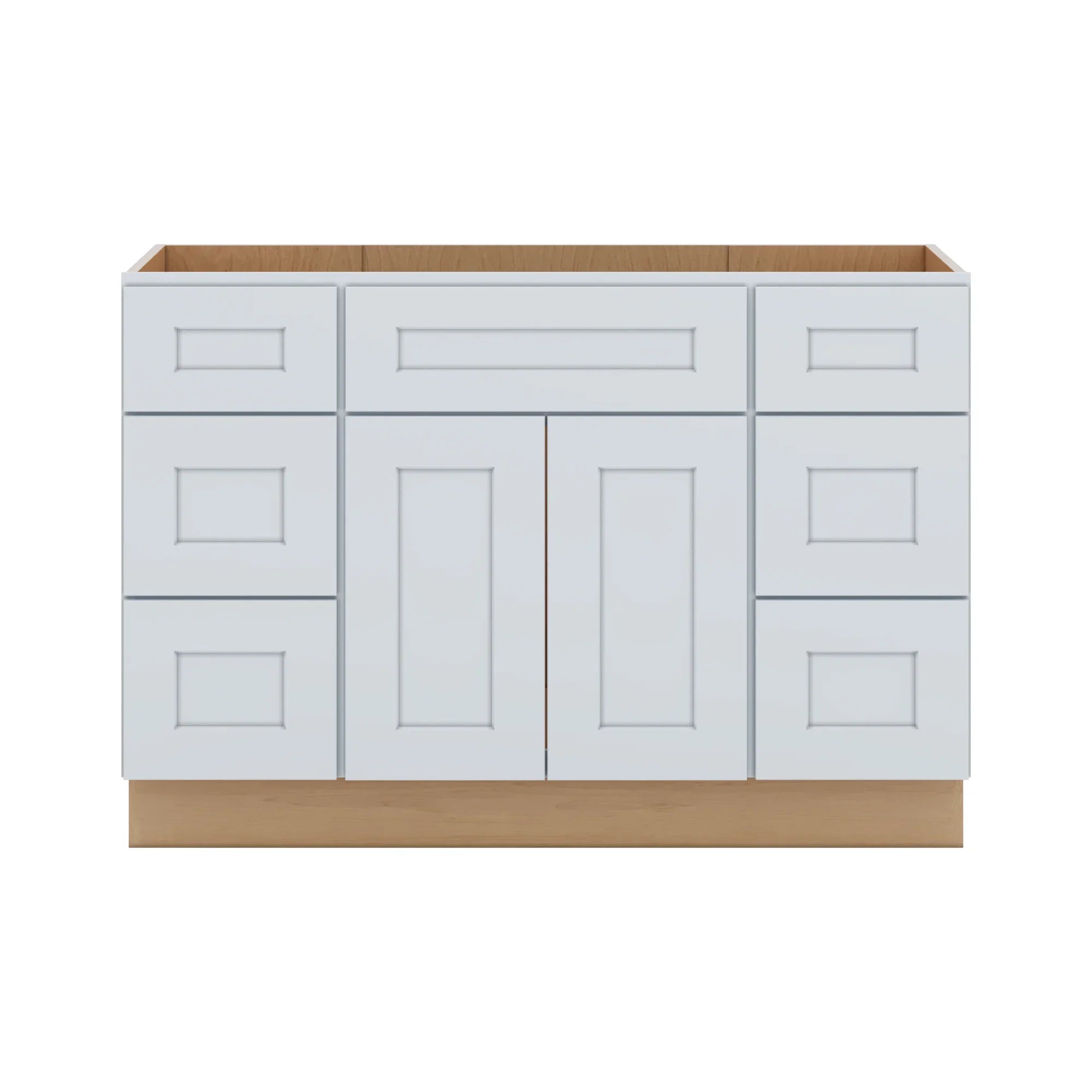 J&K White Shaker S8 Vanity Sink Combo 48" W x 33" H x 21" D
