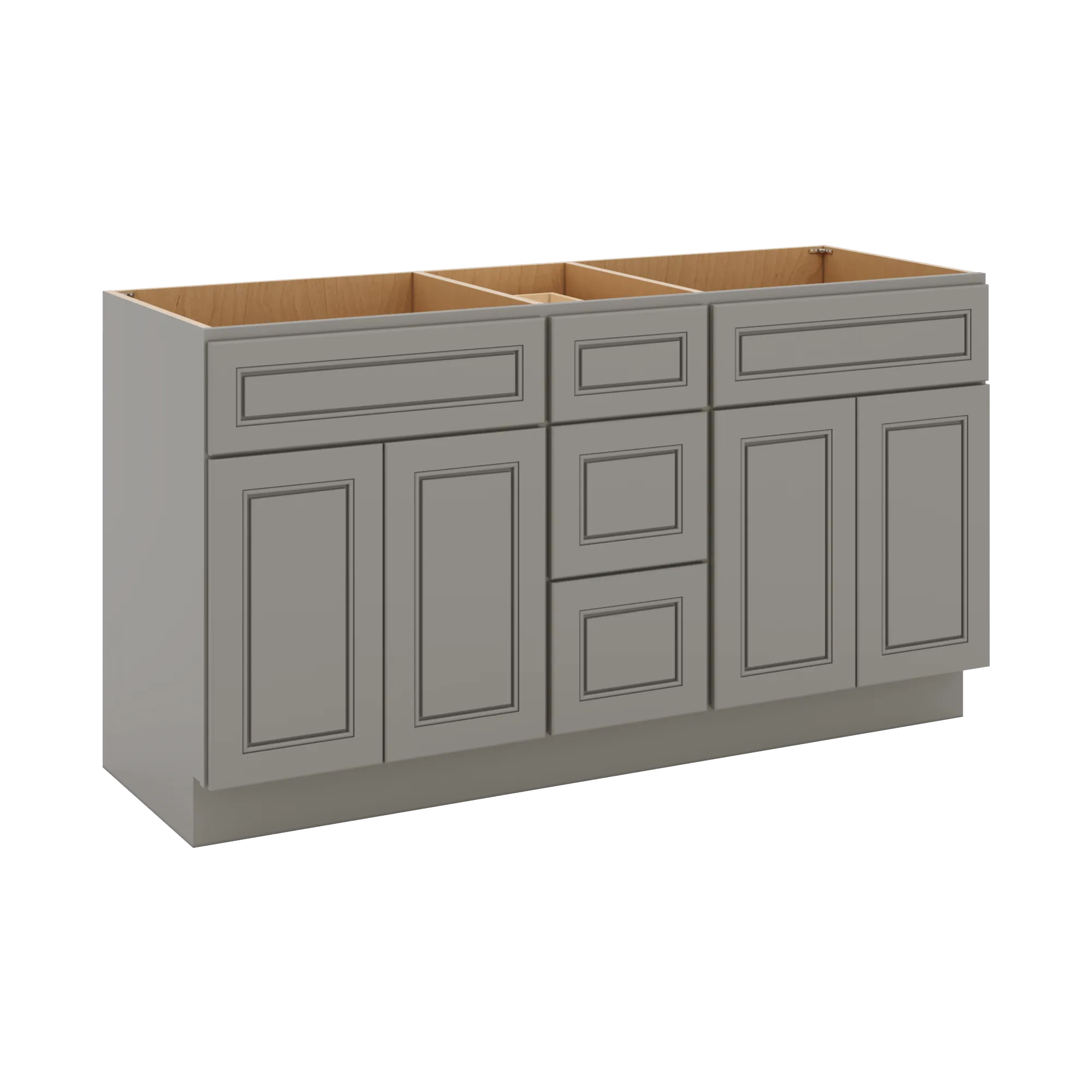 J&K Greige K3 Vanity Sink Combo 60" W x 33" H x 21" D