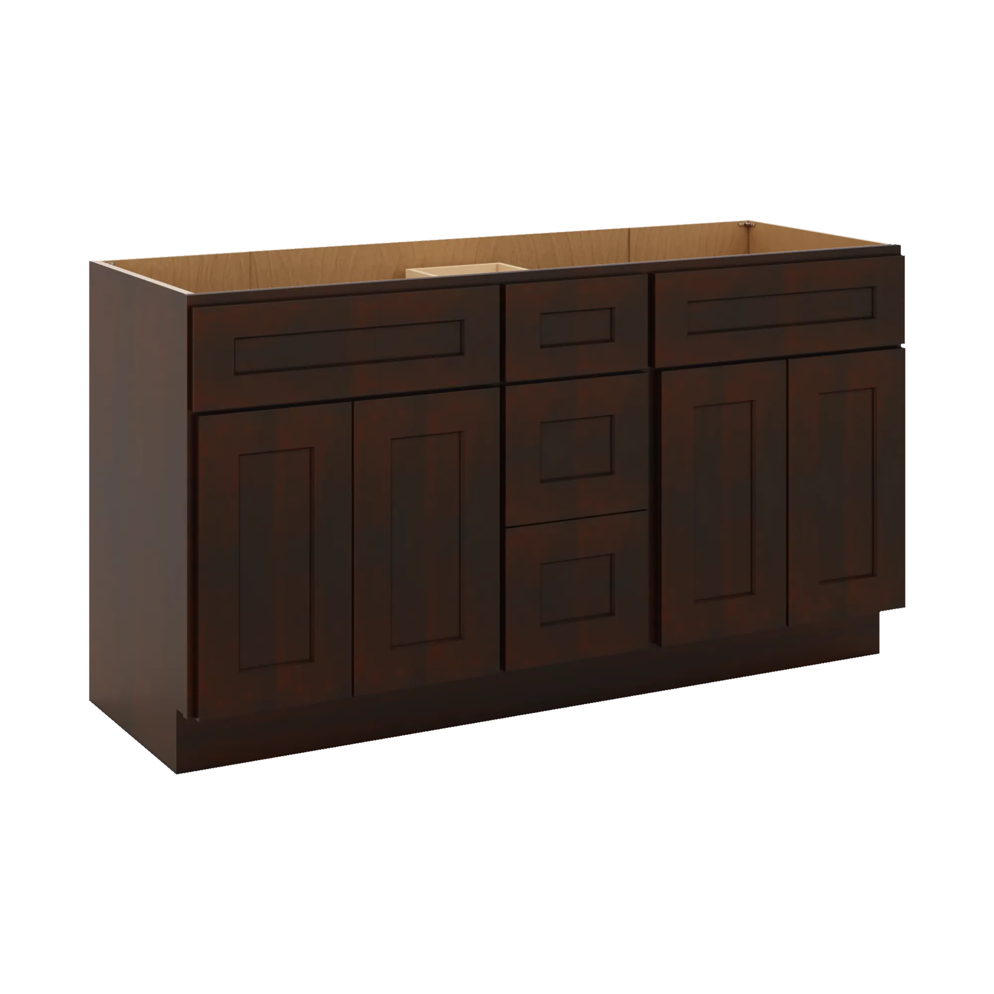 J&K Java Coffee S1 Vanity Sink Combo 60" W x 33" H x 21" D