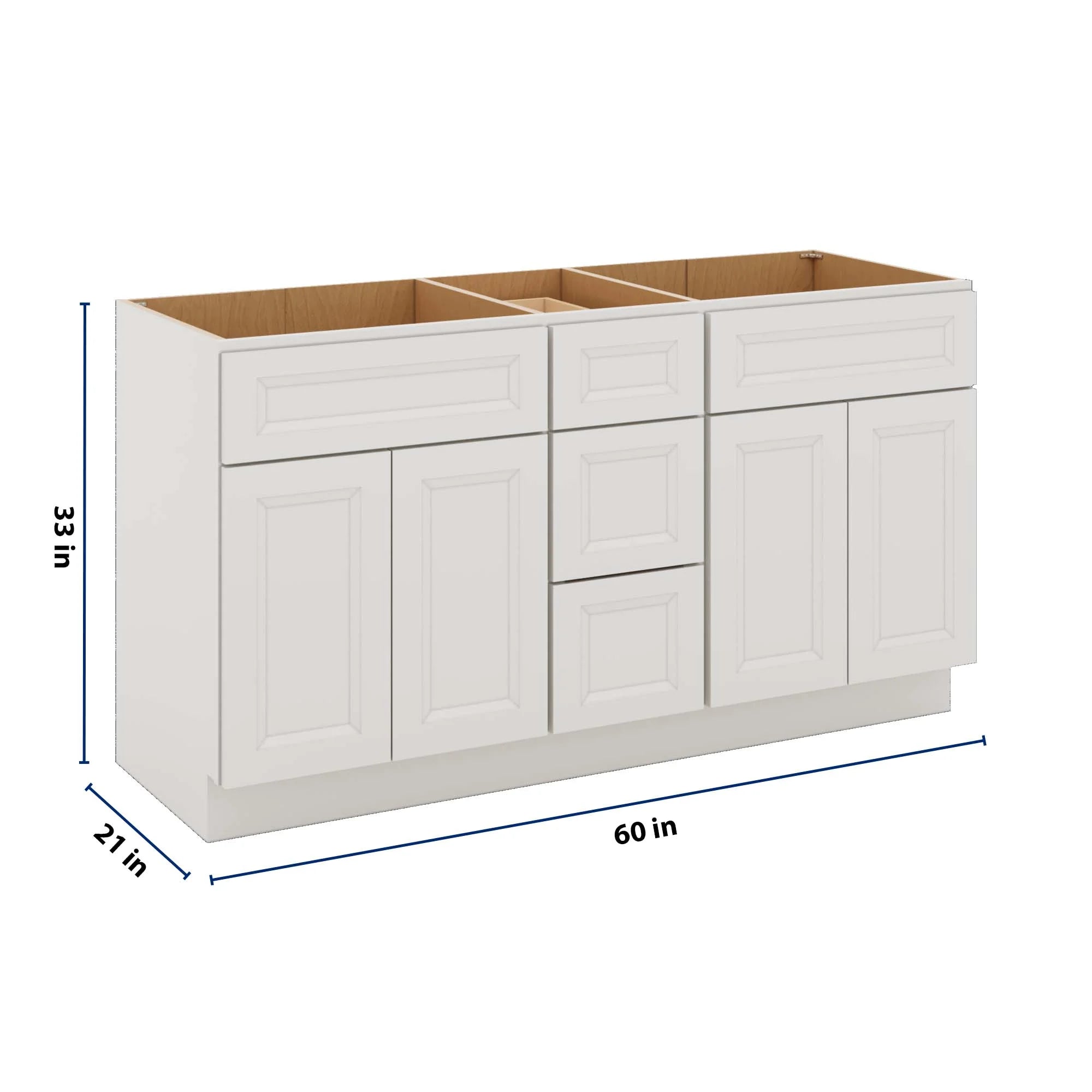 J&K Pure B5 Vanity Sink Combo 60" W x 33" H x 21" D