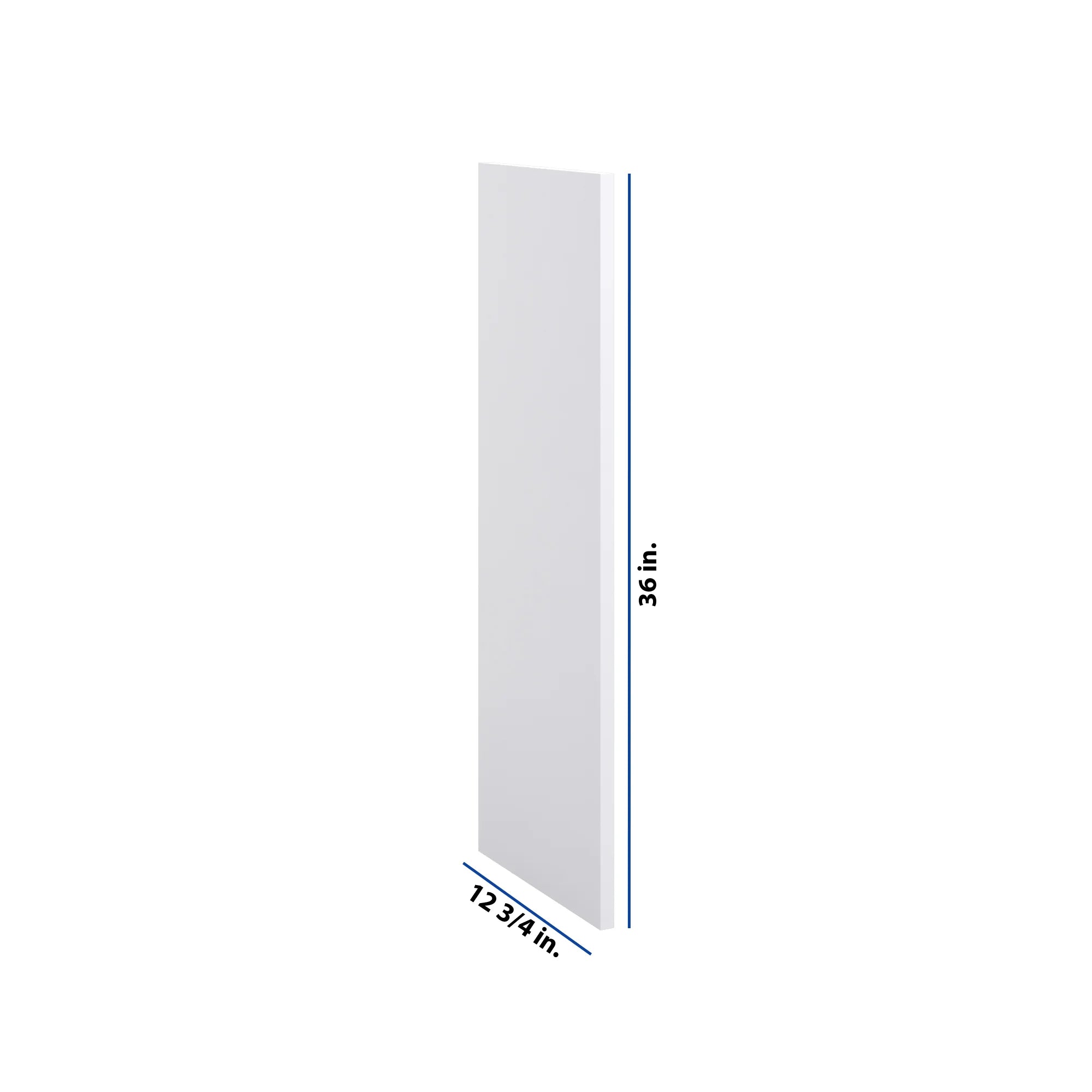 Modernform Cabinet Matte White 3/4" W X 36" H X 12 3/4" D Wall End Panel