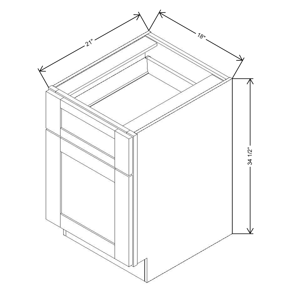 Fabuwood Allure Imperio Dove 18"W File Base Drawer