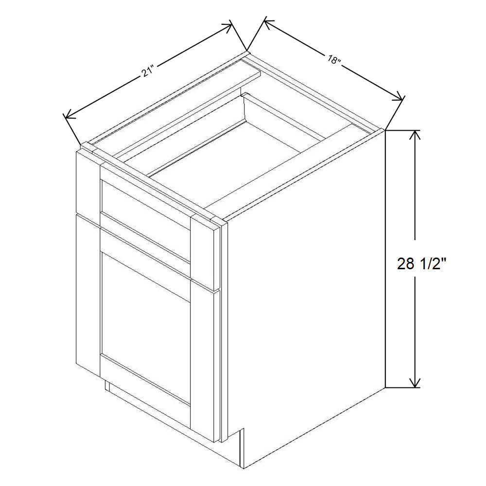 Fabuwood Allure Fusion Timber 18" W X 28 1/2" H X 21" D File Drawer Base Cabinet