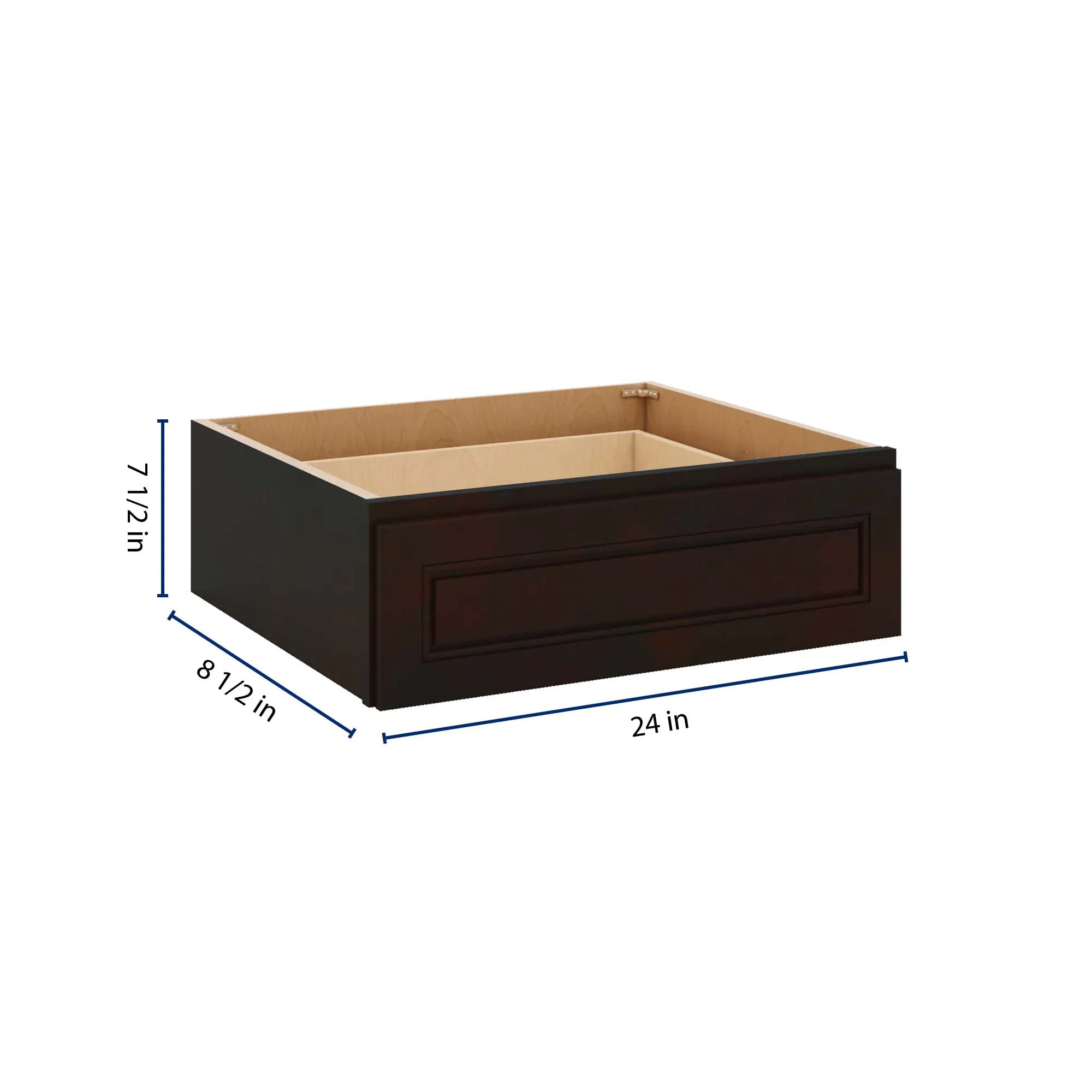 J&K Espresso K8 24" W x 7-1/2" H or 8-1/2" H Knee Drawer