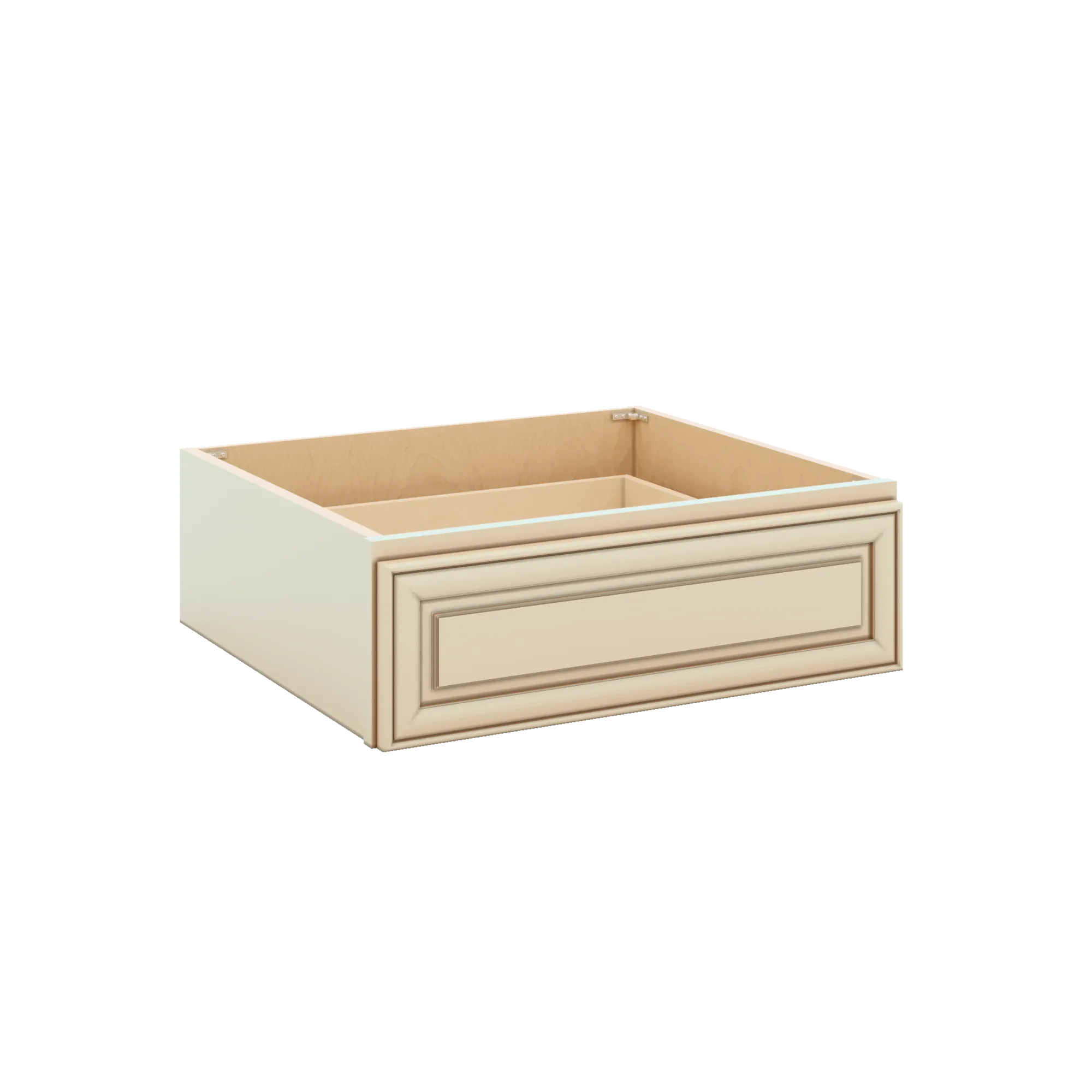 J&K Creme Glazed A7 24" W x 7-1/2" H or 8-1/2" H Knee Drawer