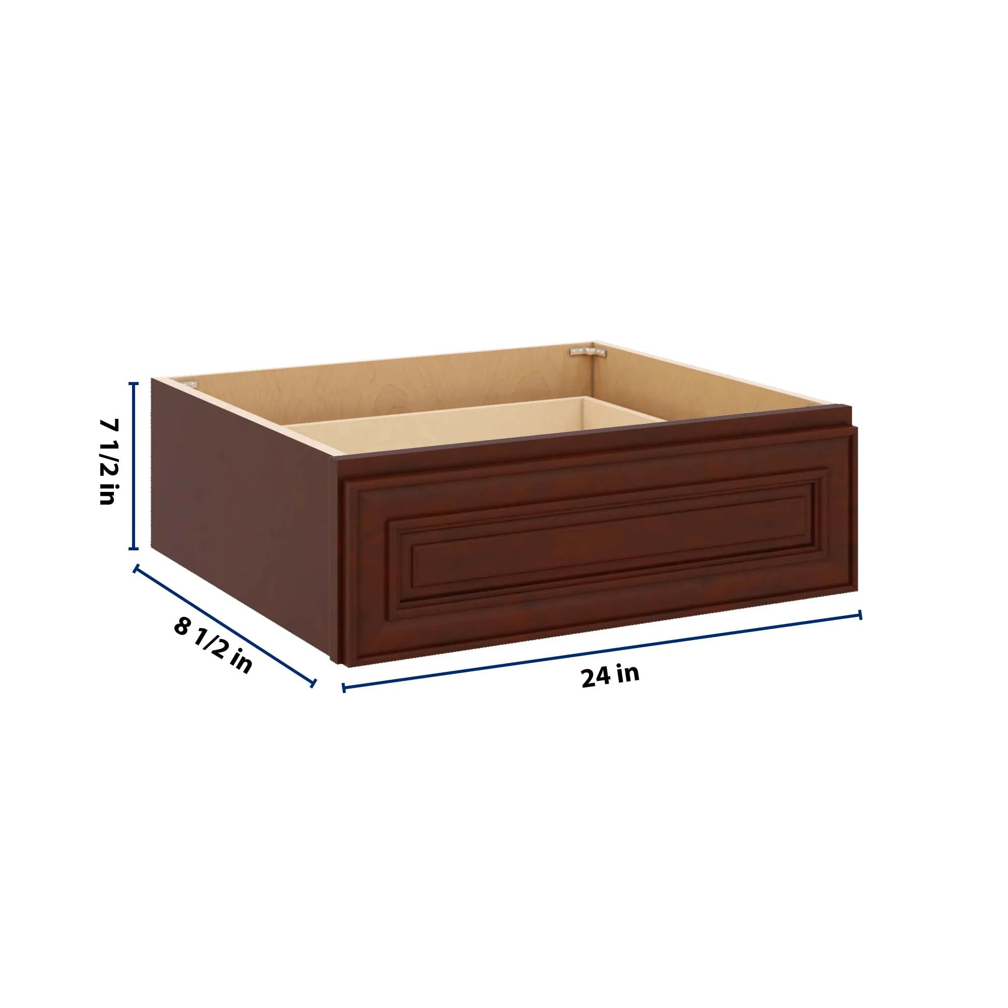 J&K Mahogany J5 24" W x 7-1/2" H or 8-1/2" H Knee Drawer