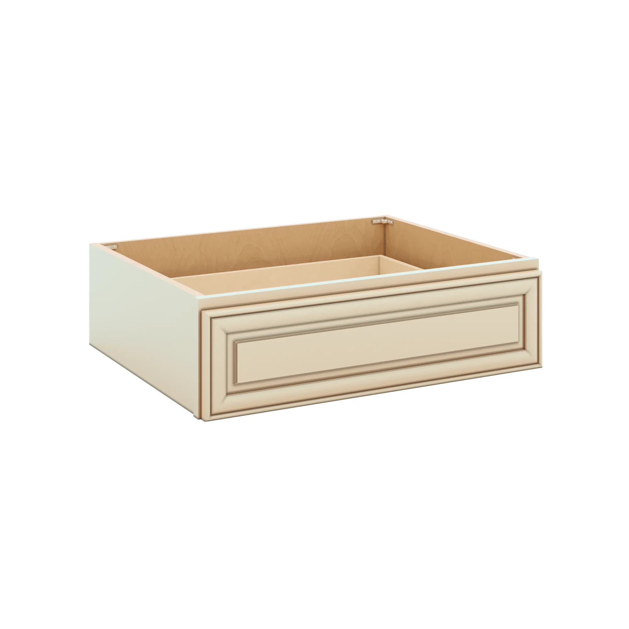 J&K Creme Glazed A7 27" W x 7-1/2" H or 8-1/2" H Knee Drawer