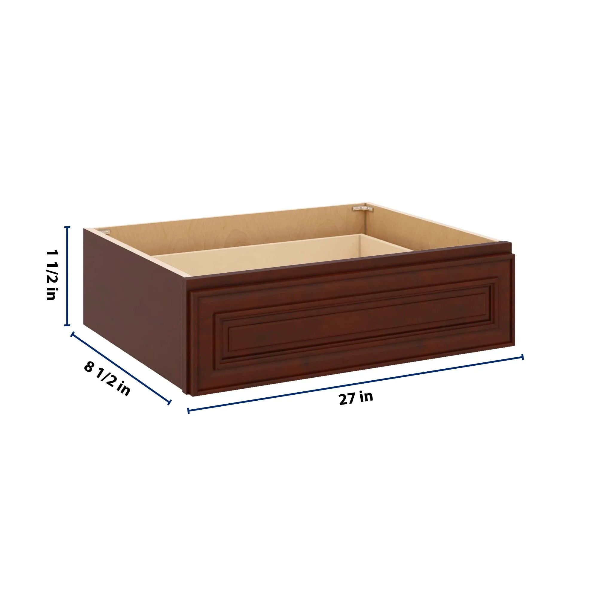 J&K Mahogany J5 27" W x 7-1/2" H or 8-1/2" H Knee Drawer