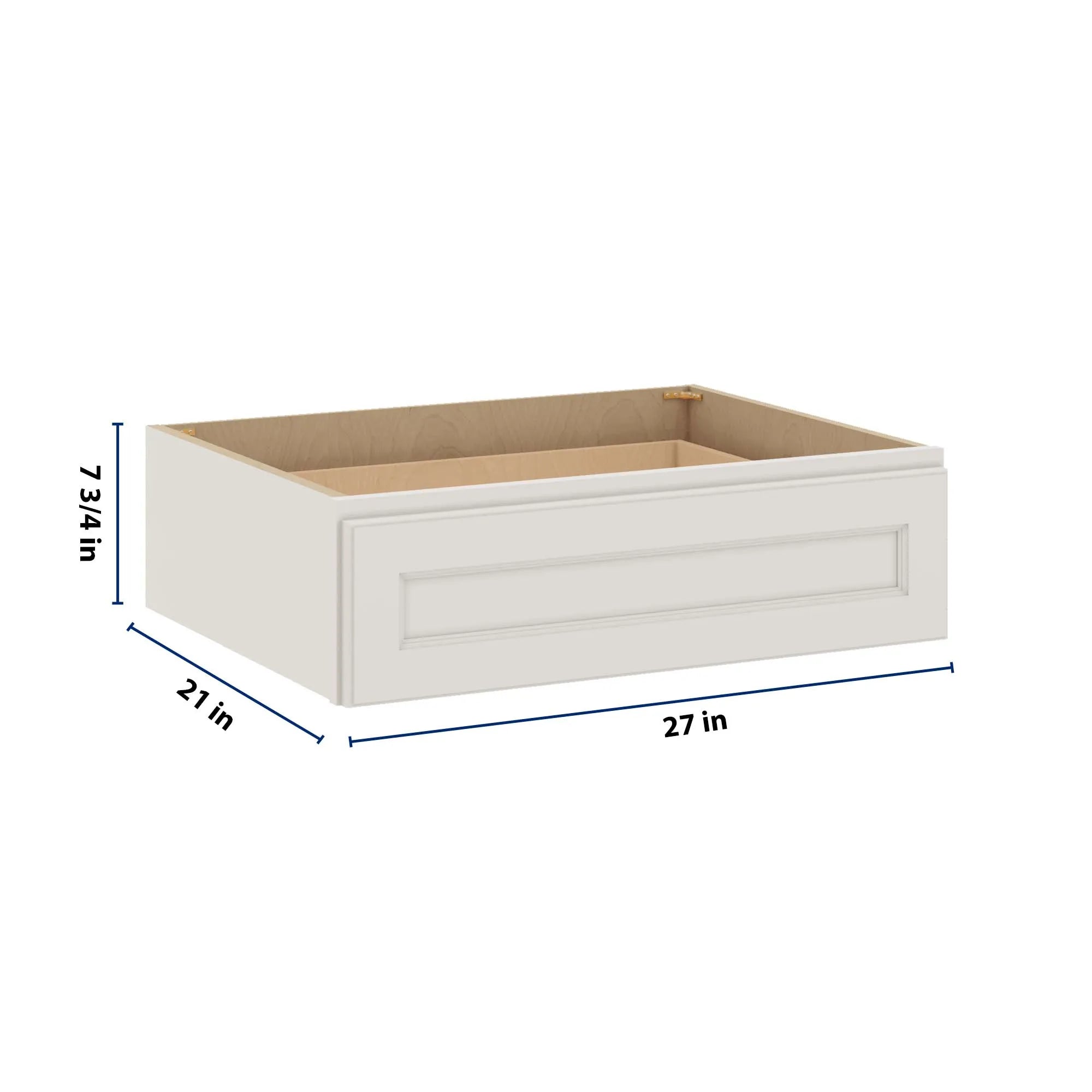 J&K Dove E1 27" W x 7-1/2" H or 8-1/2" H Knee Drawer