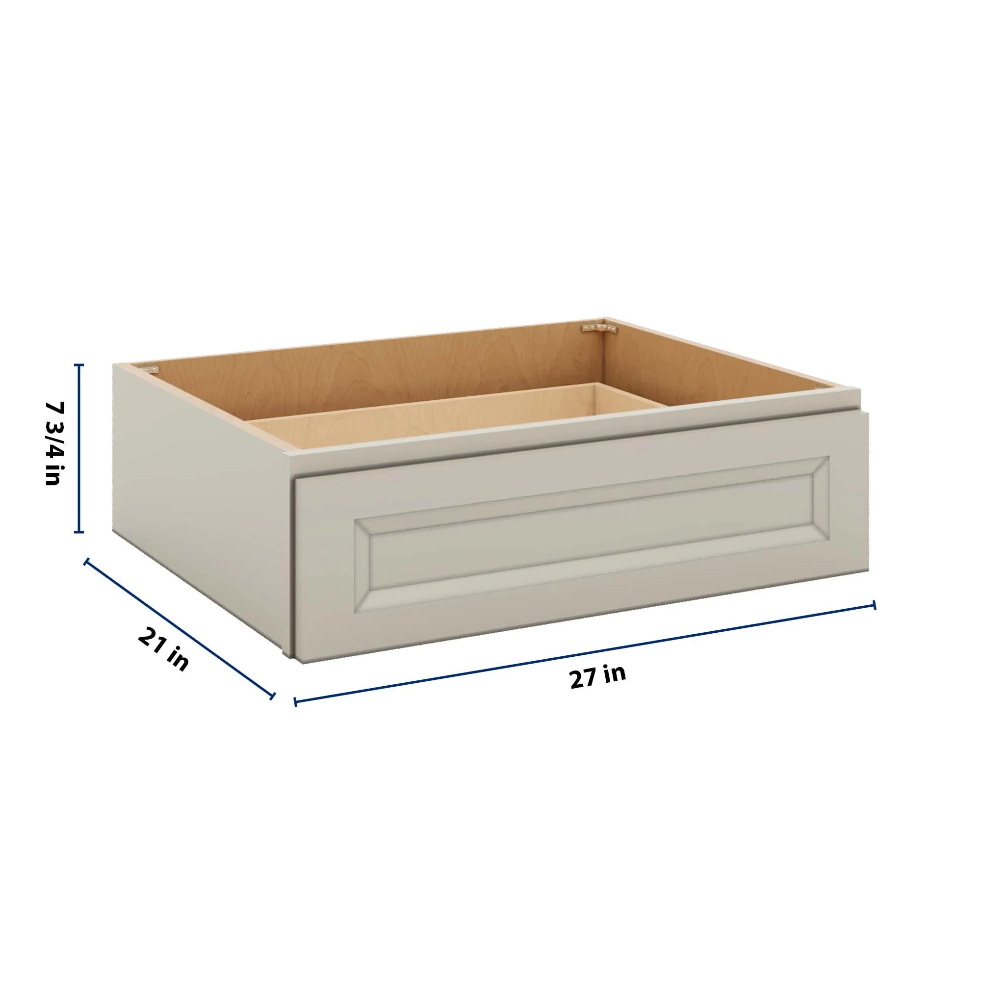 J&K Pebble B6 27" W x 7-1/2" H or 8-1/2" H Knee Drawer