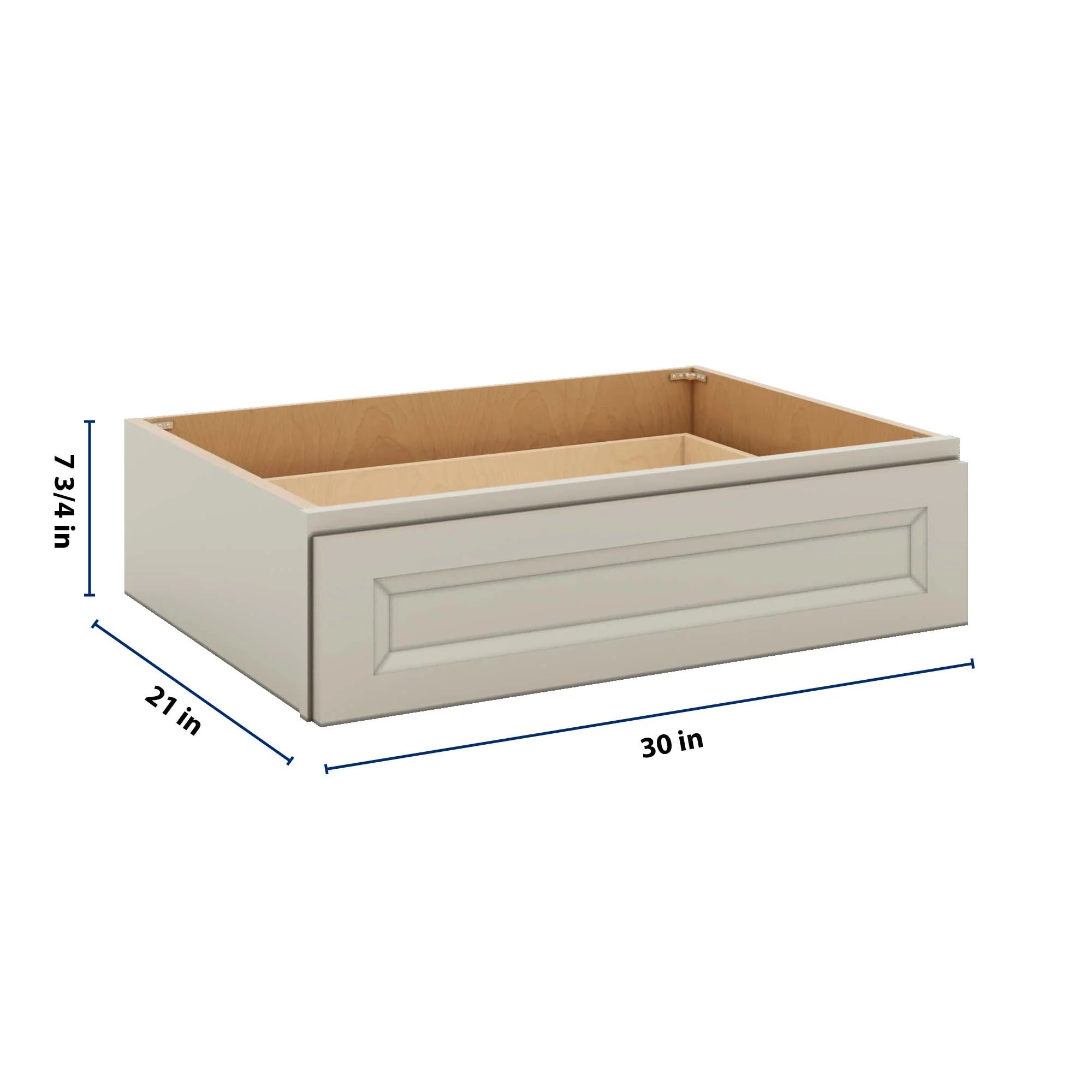 J&K Pebble B6 30" W x 7-1/2" H or 8-1/2" H Knee Drawer