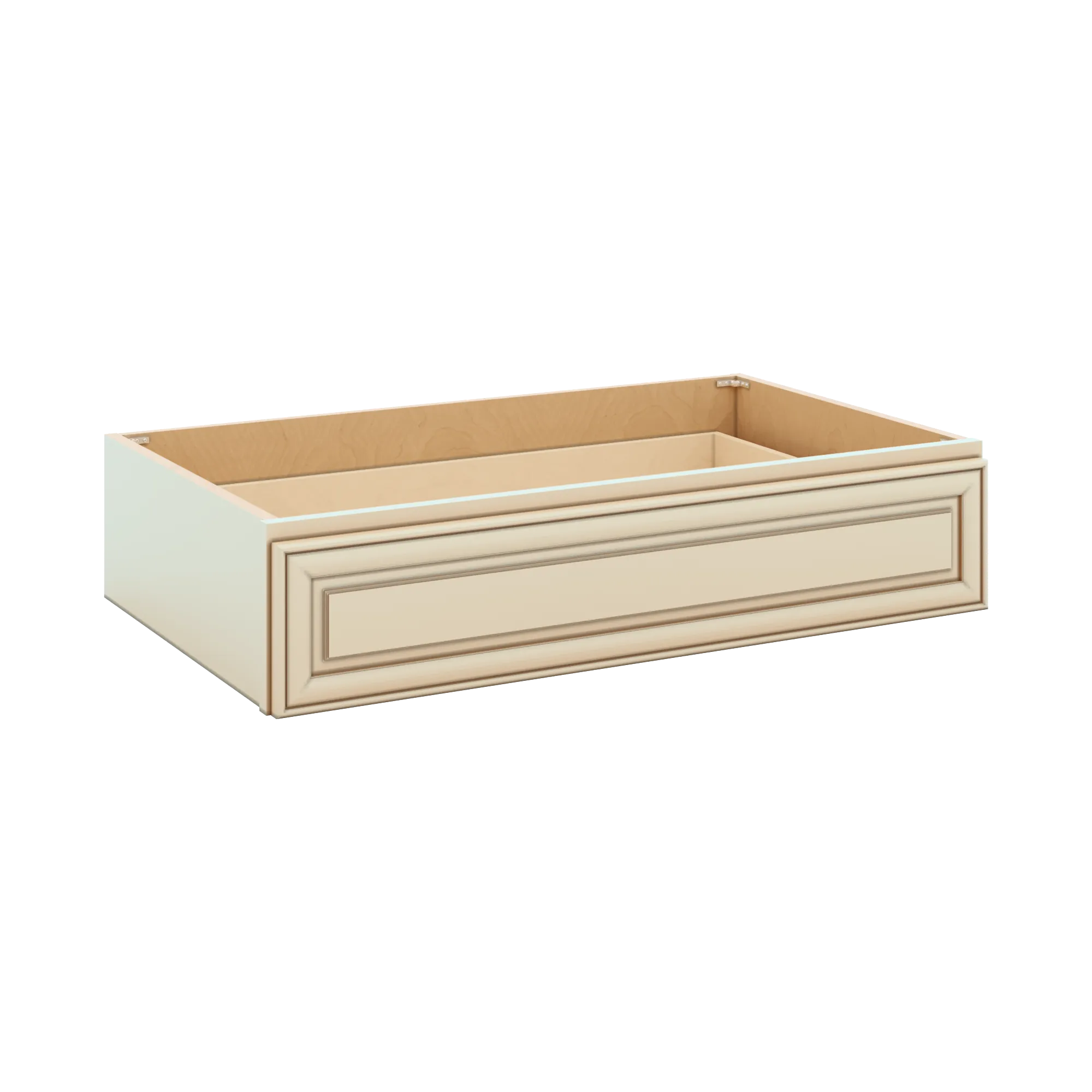 J&K Creme Glazed A7 36" W x 7-1/2" H or 8-1/2" H Knee Drawer