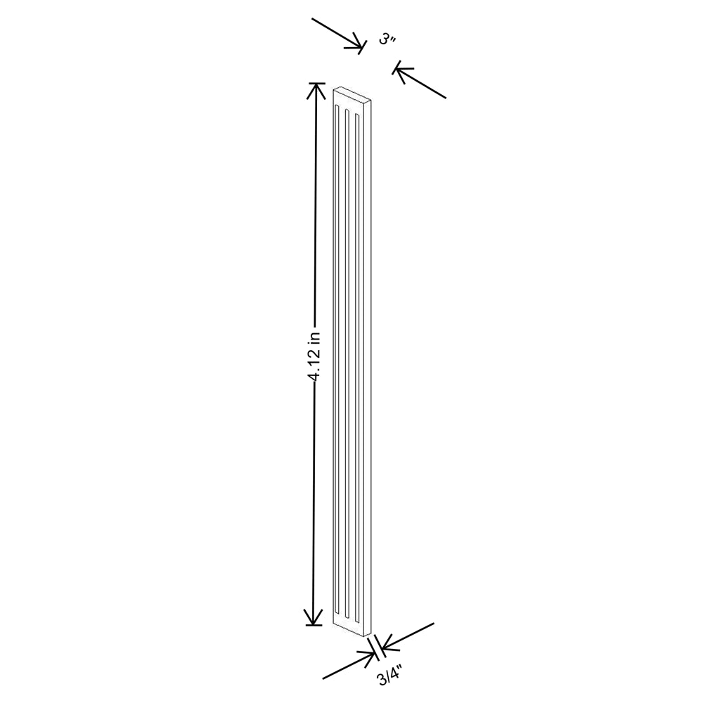 Cubitac Imperial Montclair Sapphire 3"W X 42"H Fluted Filler