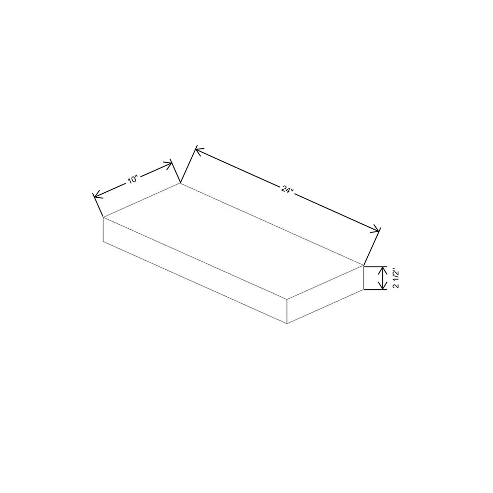 Fabuwood Illume Catalina Nocce 3 24" W x 2 1/2" H x 10" D Walnut Floating Shelf