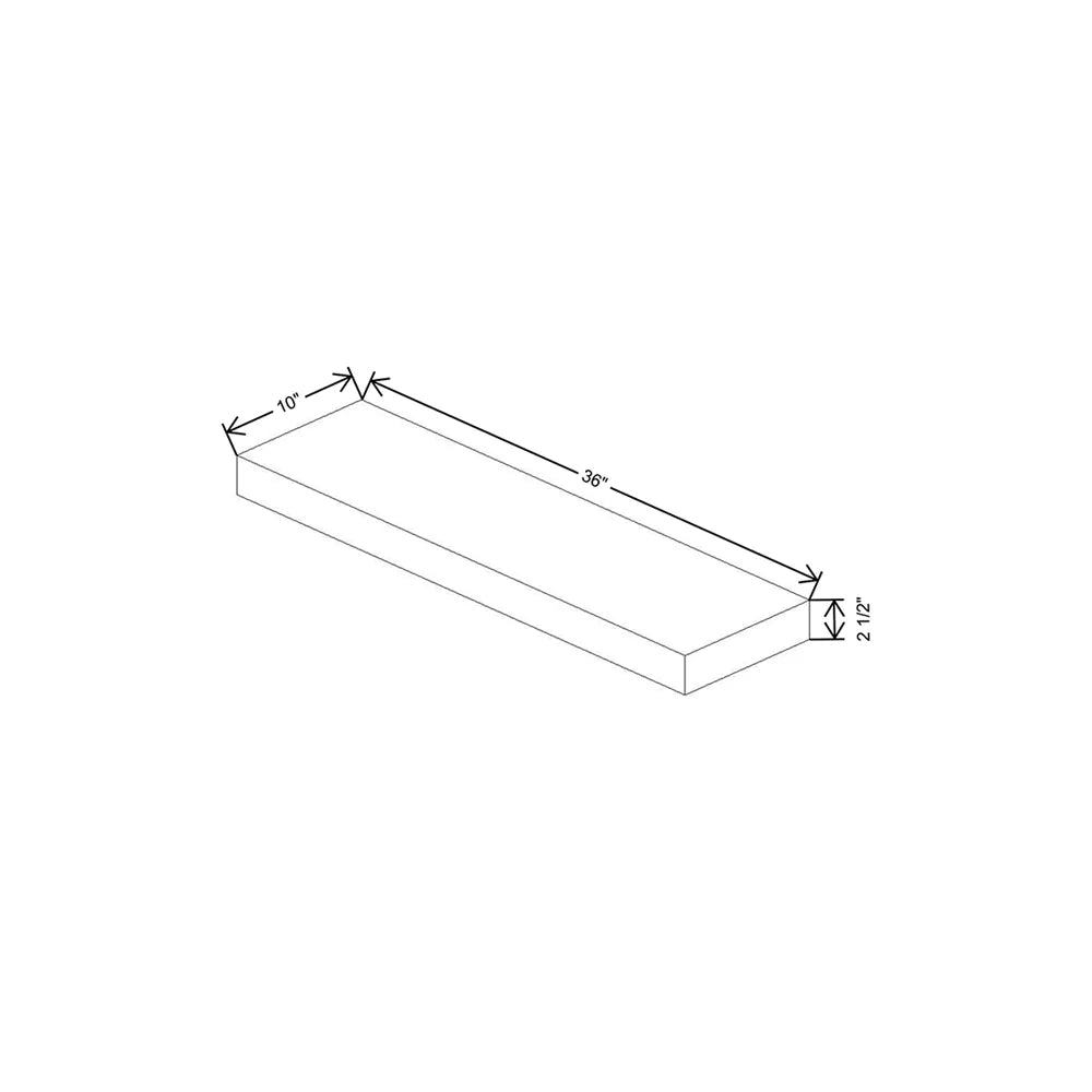 Fabuwood Illume Catalina Muratti 1 36" W x 2 1/2" H x 10" D Walnut Floating Shelf