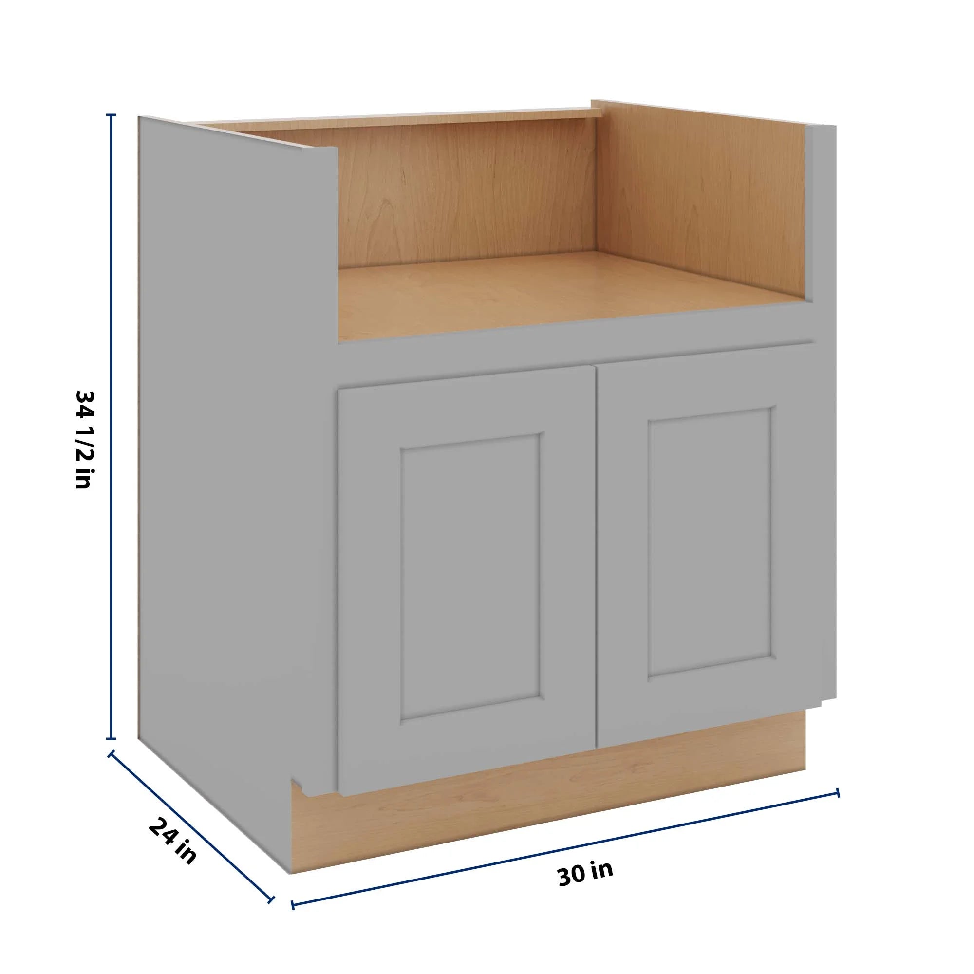 J&K Castle Grey S5 Base Farm Sink - 30" W
