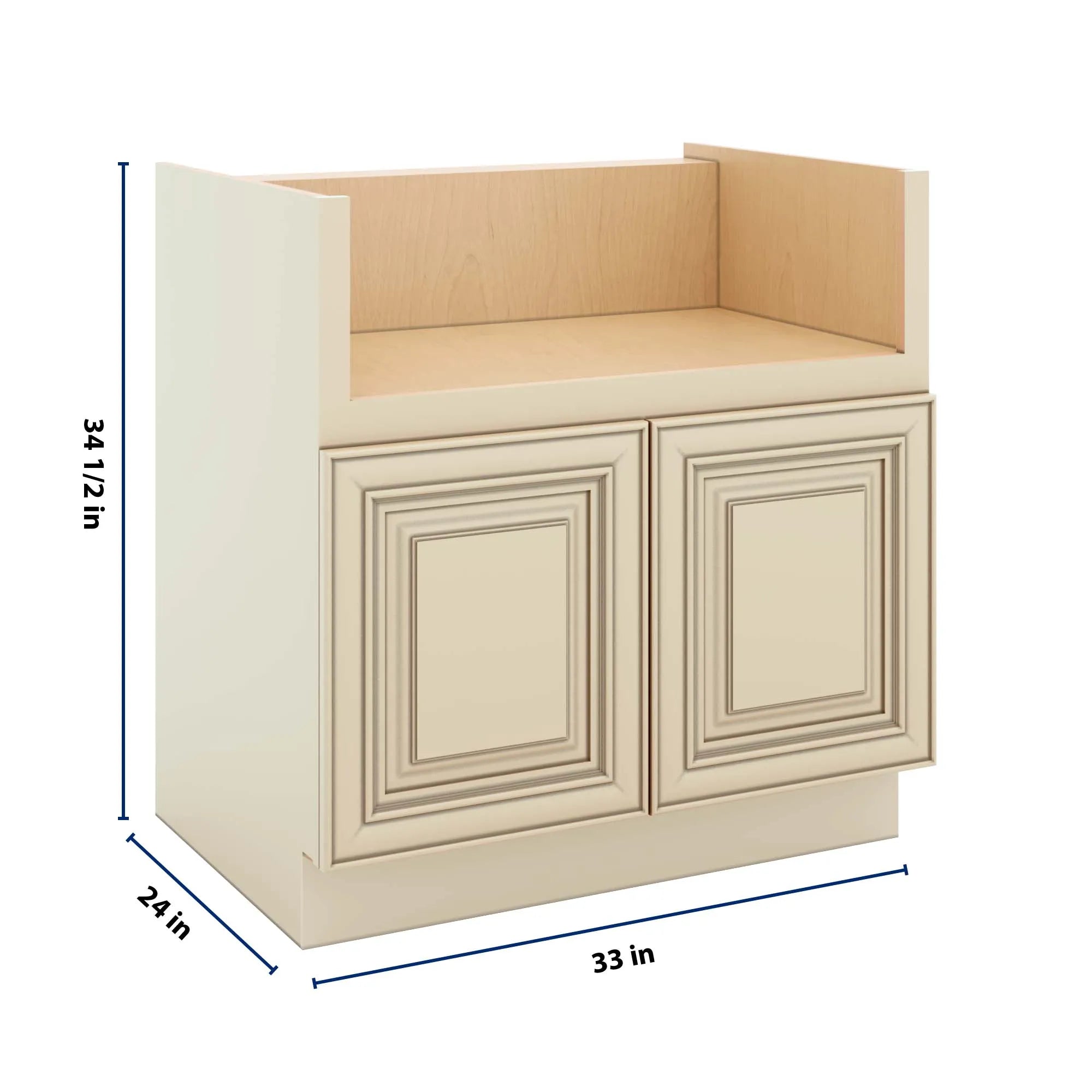 J&K Creme Glazed A7 Base Farm Sink - 33" W