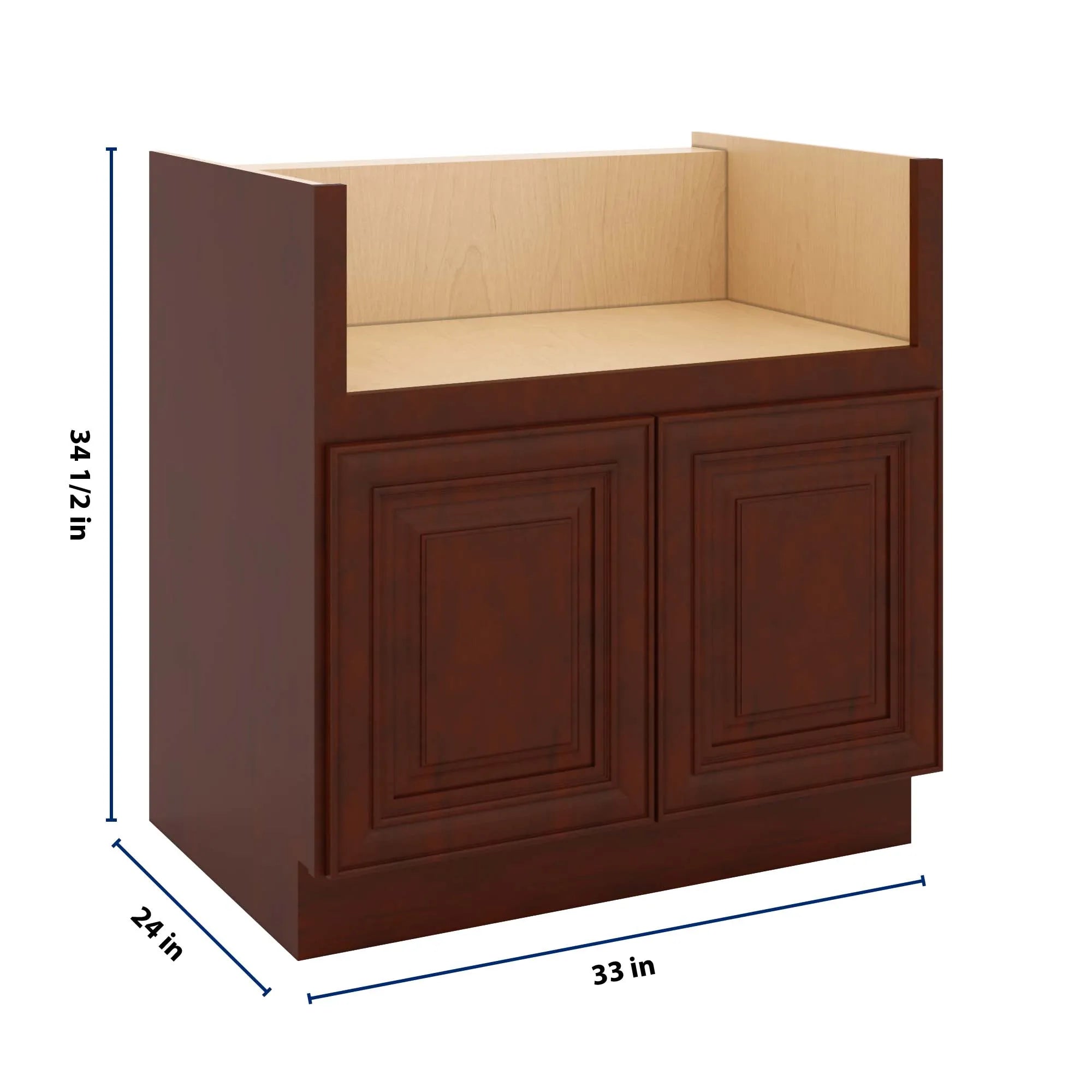 J&K Mahogany J5 Base Farm Sink - 33" W
