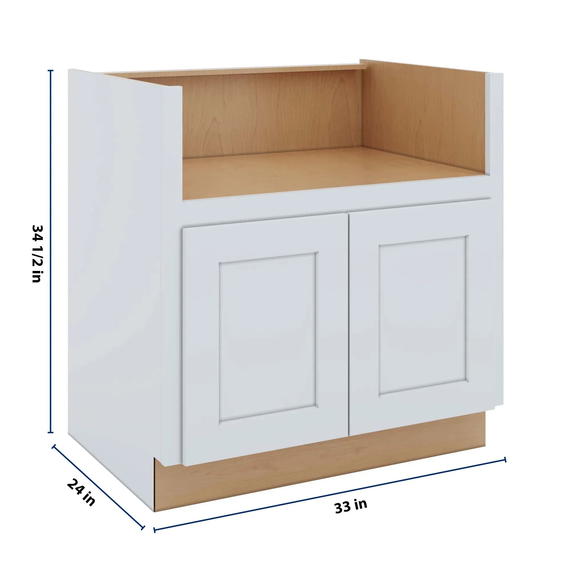 J&K White Shaker S8 Base Farm Sink - 33" W