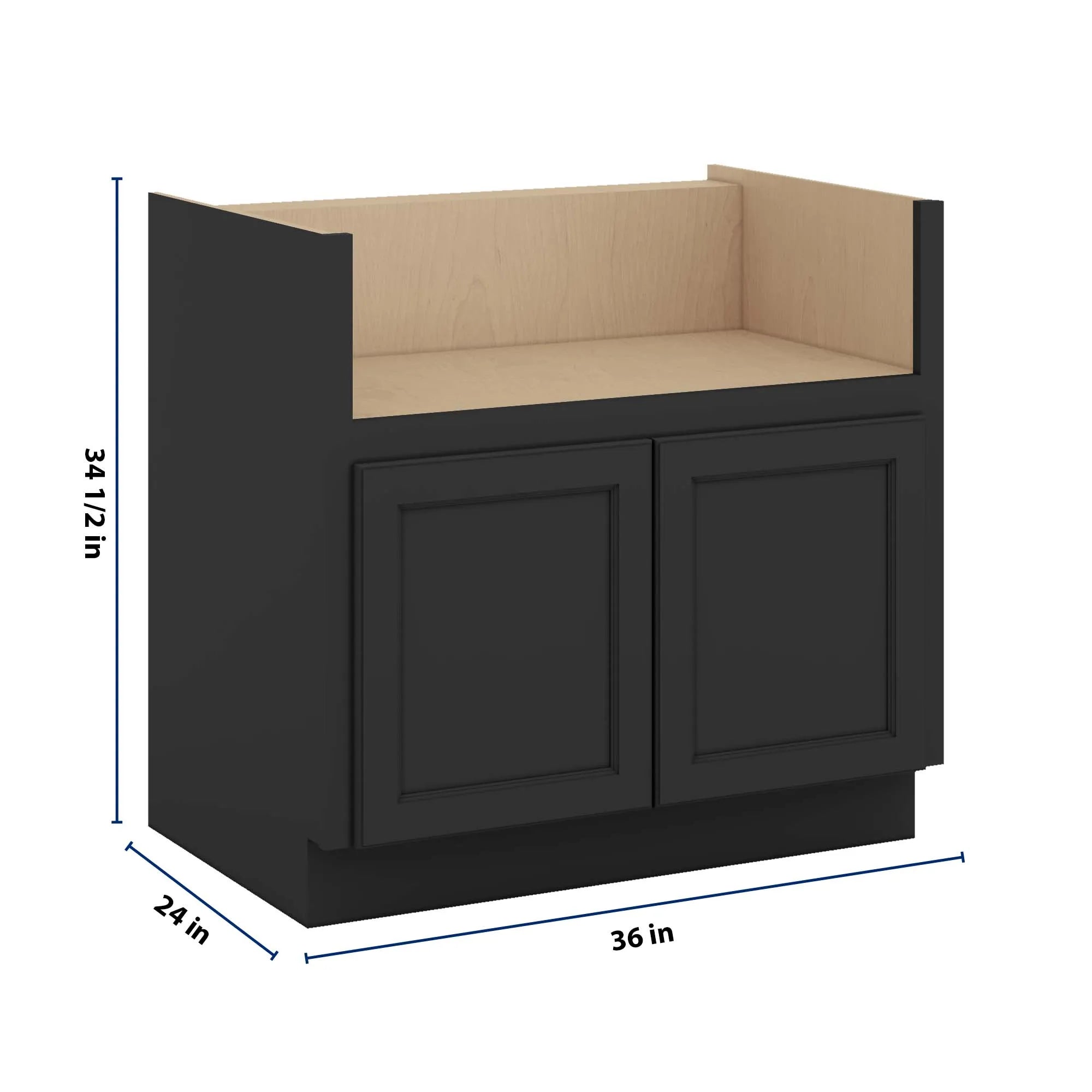 J&K Charcoal E2 Base Farm Sink - 36" W