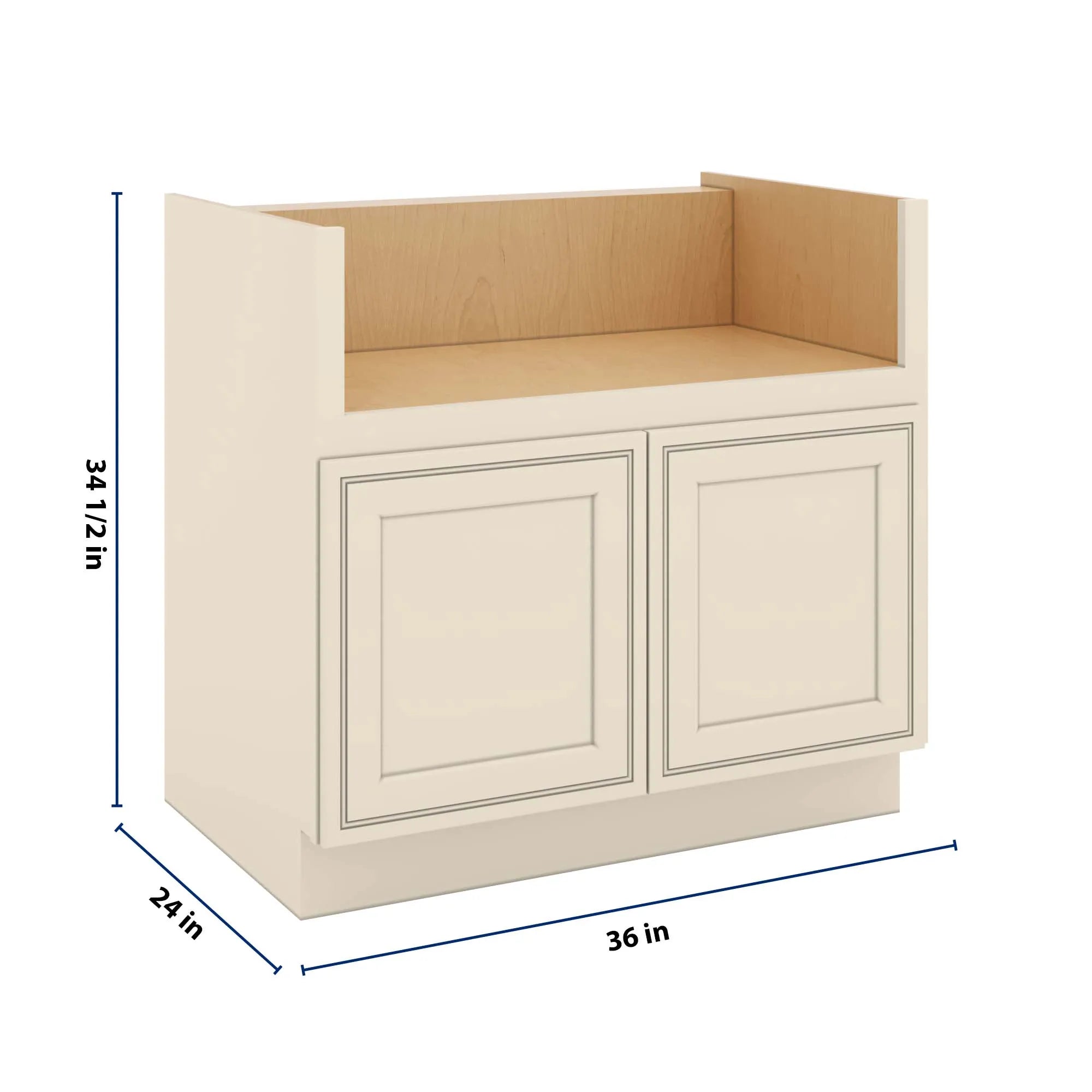 J&K Pearl Glazed H9 Base Farm Sink - 36" W