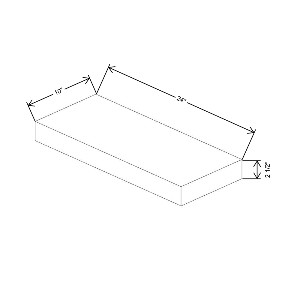 Cubitac Imperial Madison Dusk 2 1/2"H X 24"W Floating Shelf