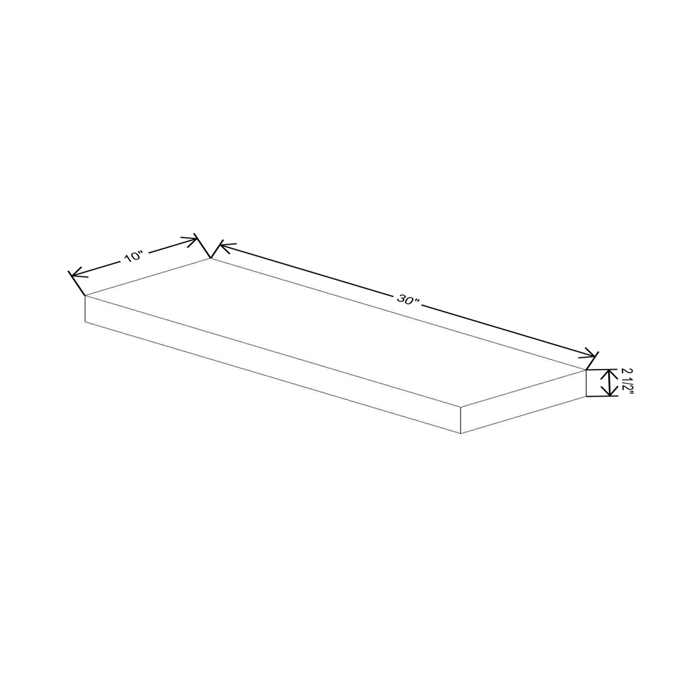 Cubitac Imperial Madison Dusk 2 1/2"H X 30"W Floating Shelf