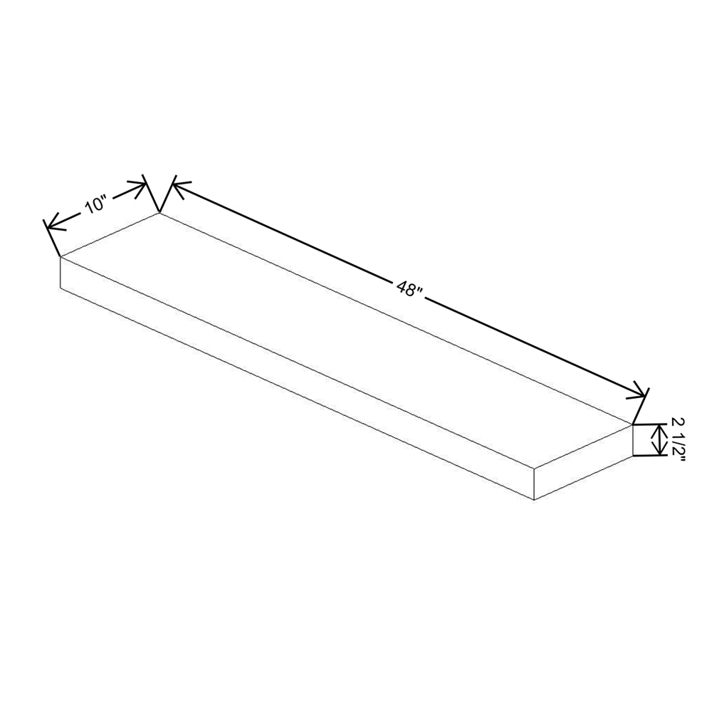 Cubitac Imperial Montclair Cashmere 2 1/2"H X 48"W Floating Shelf