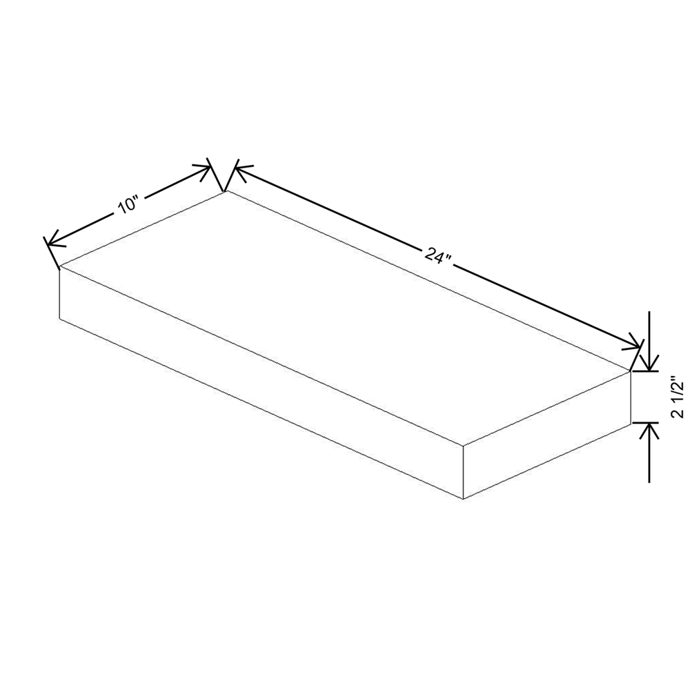 Wolf Classic Grove Terrain Stain 24"W Floating Shelf