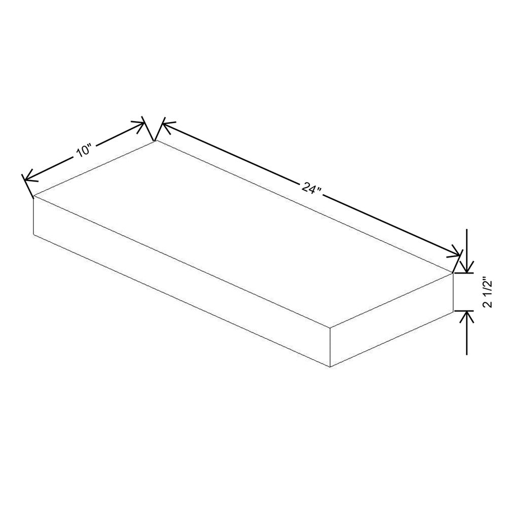 Wolf Classic Grove Terrain Stain 24"W Floating Shelf